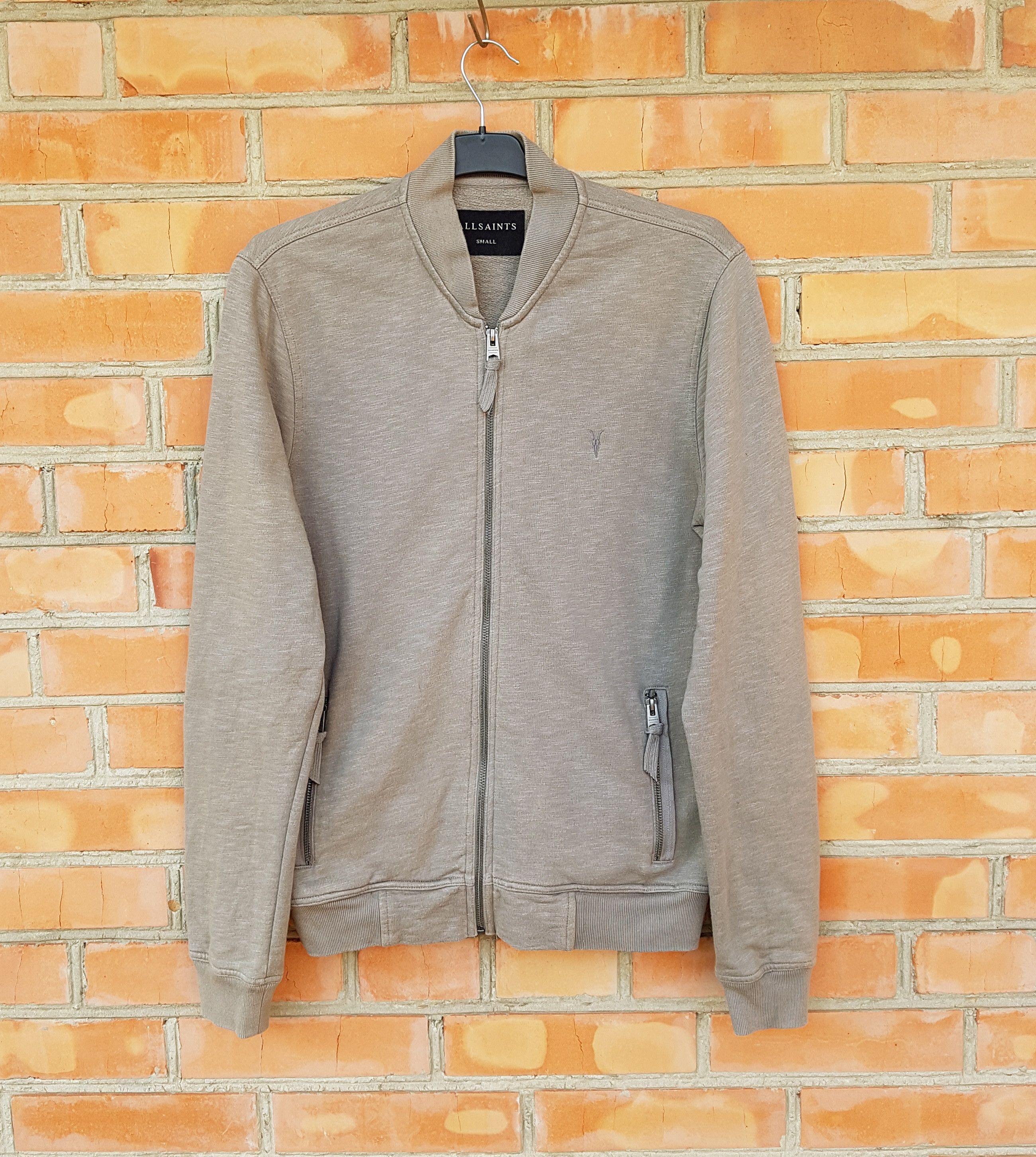 Allsaints AllSaints Oldsen Cotton Bomber Jacket Full Zip Sweatshirt Size US S / EU 44-46 / 1 - 1 Thumbnail