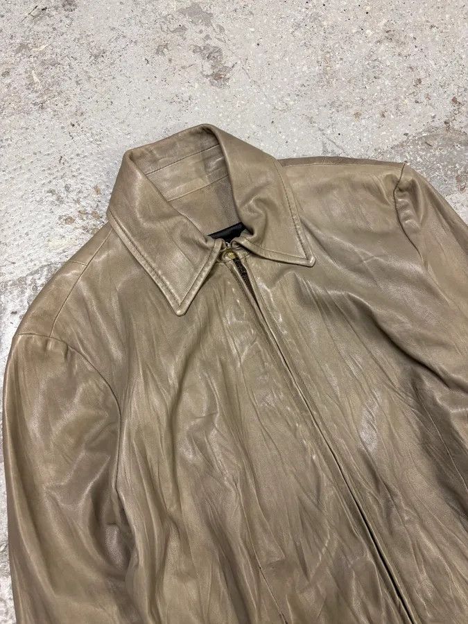Vintage 2000s Plein Sud Grey Raw Pure Leather Jacket Size S / US 4 / IT 40 - 5 Thumbnail