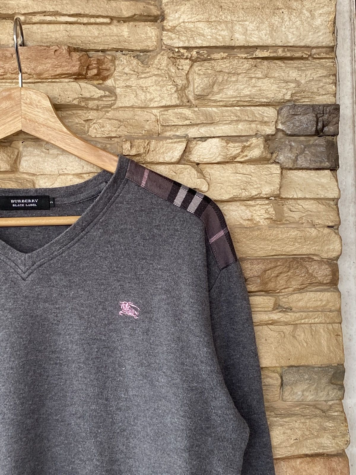 Burberry Vintage Burberry Black Label Checkered Nova Check Long Sleeve Tees Size US M / EU 48-50 / 2 - 2 Thumbnail
