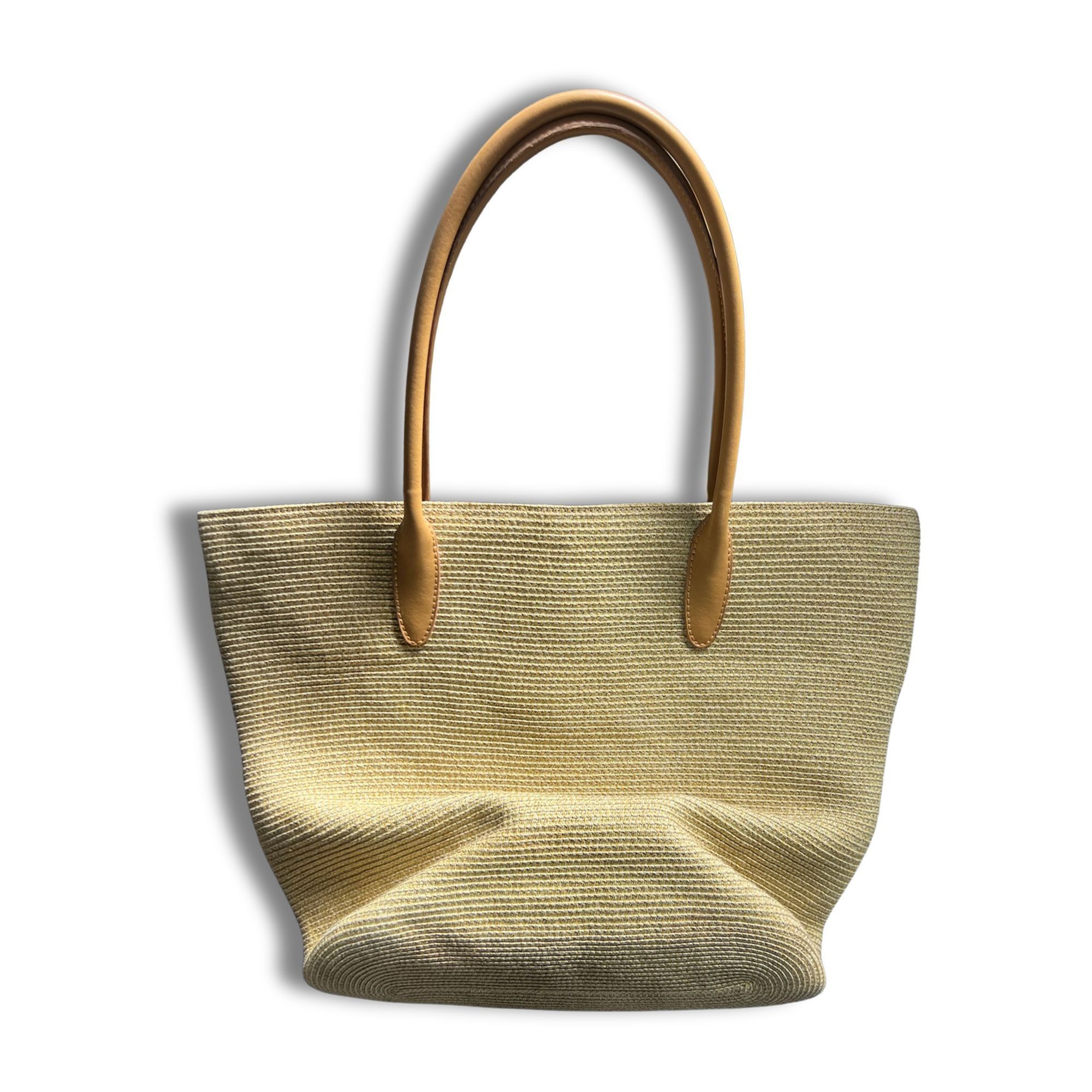 Talbots Talbots Medium Straw Tote With Leather Handles Durable Desi Size ONE SIZE - 3 Thumbnail