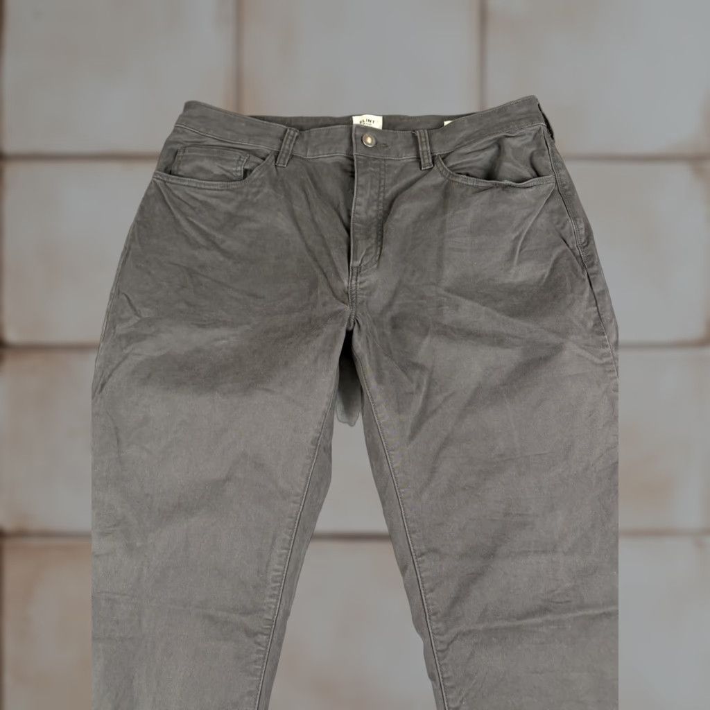 Flint And Tinder Flint And Tinder Pants Men 34x36 Gray Chino Athletic Tapered Straight Leg Flat Front Canvas Cotton Casual Mens Regular Size 34x36 Size US 34 / EU 50 - 1 Thumbnail