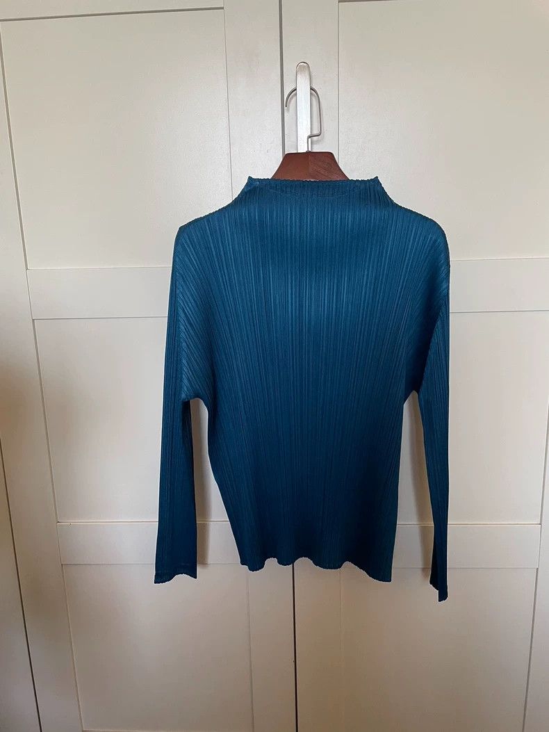 Issey Miyake Issey Miyake size:3 Blue pleated top Size XS / US 0-2 / IT 36-38 - 3 Thumbnail