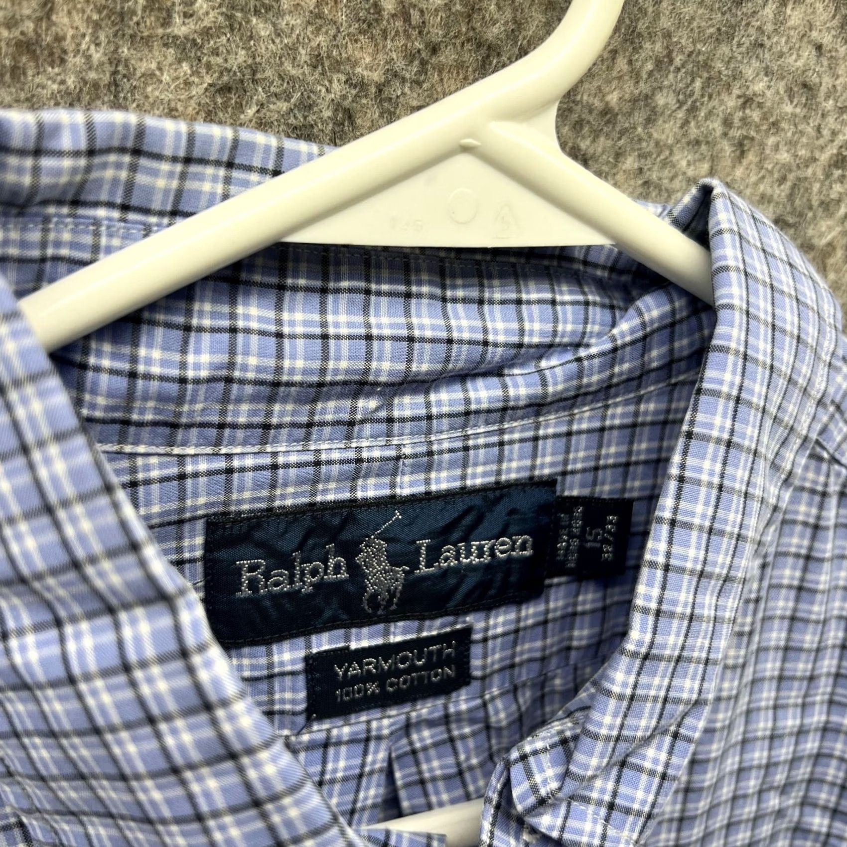 Ralph Lauren Ralph Lauren Shirt Men 15 32/33 Plaid Blue Casual Button-Down Yarmouth Vintage Size US M / EU 48-50 / 2 - 6 Thumbnail
