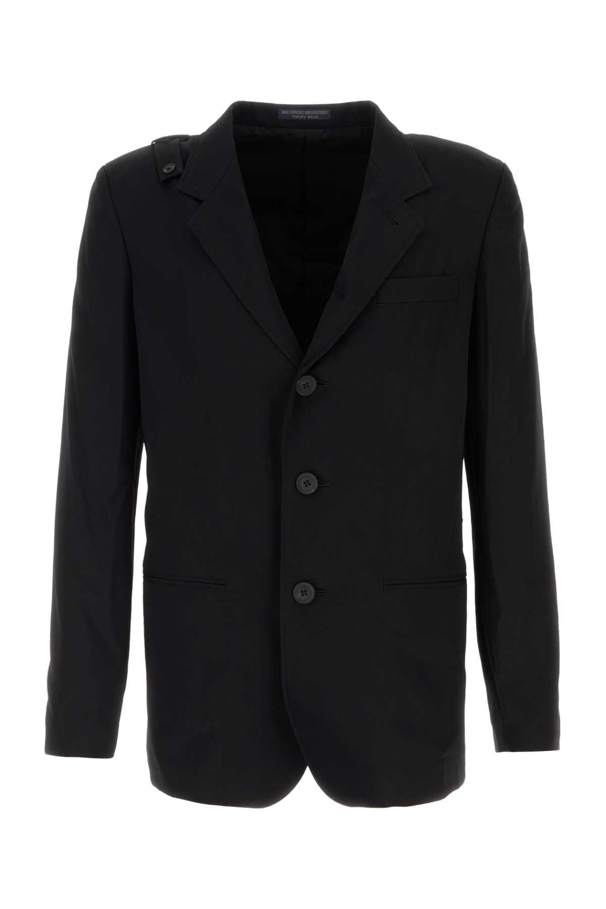 Yohji Yamamoto Black Wool Blazer Size US XL / EU 56 / 4 - 1 Thumbnail