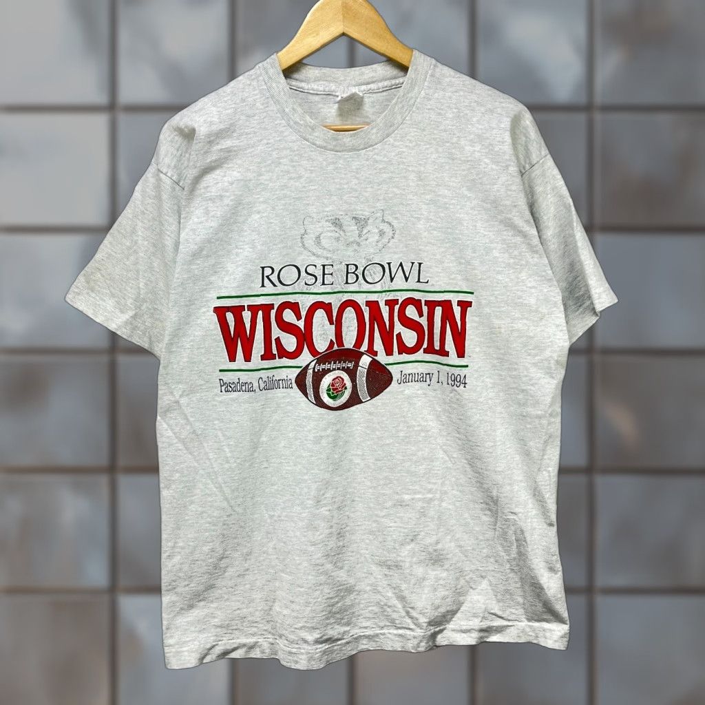 Vintage VINTAGE 90s ROSE BOWL Wisconsin Single Stitch T-Shirt Pasadena XL Men's Gray Size US XL / EU 56 / 4 - 1 Thumbnail