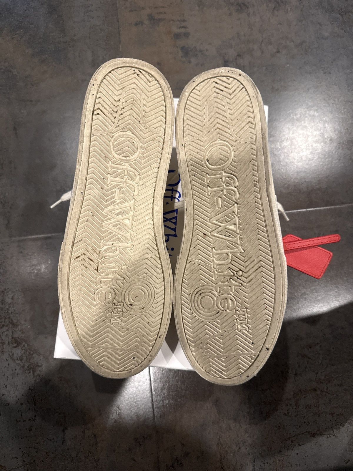 Off-White Off-White Vulcanized canvas beige low top sneakers Size US 13 / EU 46 - 5 Thumbnail
