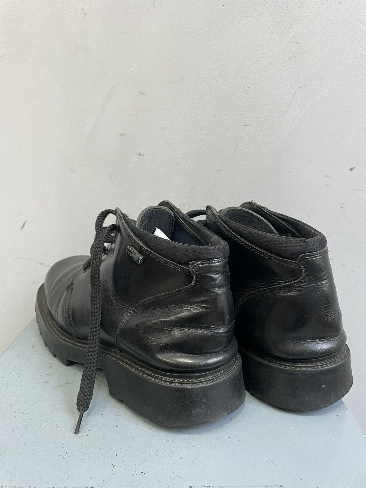 Hedi Slimane Dockers Black Leather Shoes Classic gothic Style Size US 8 / EU 41 - 7 Thumbnail