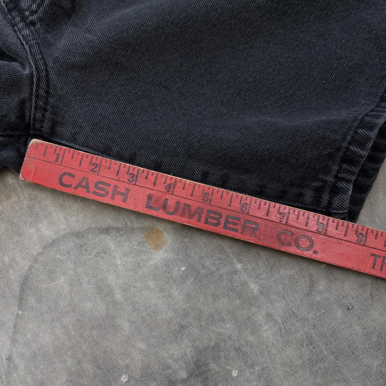 Vintage Vintage 90s Y2K Black Grunge Skater Baggy Denim Shorts Jorts Size US 36 / EU 52 - 6 Thumbnail