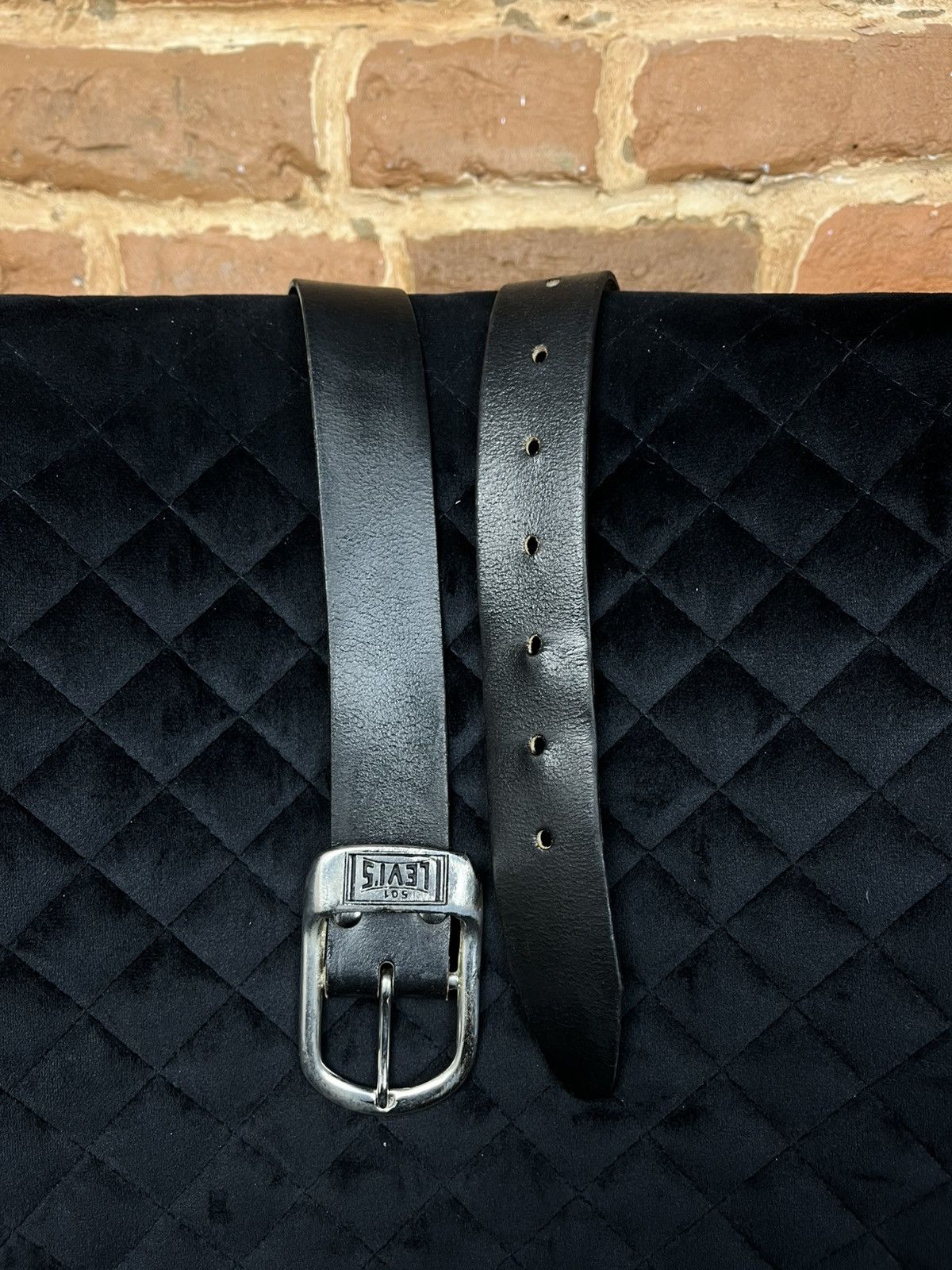 Levi's 🇺🇸Levis 501 vintage leather logo belts 90 s western usa Size ONE SIZE - 2 Thumbnail