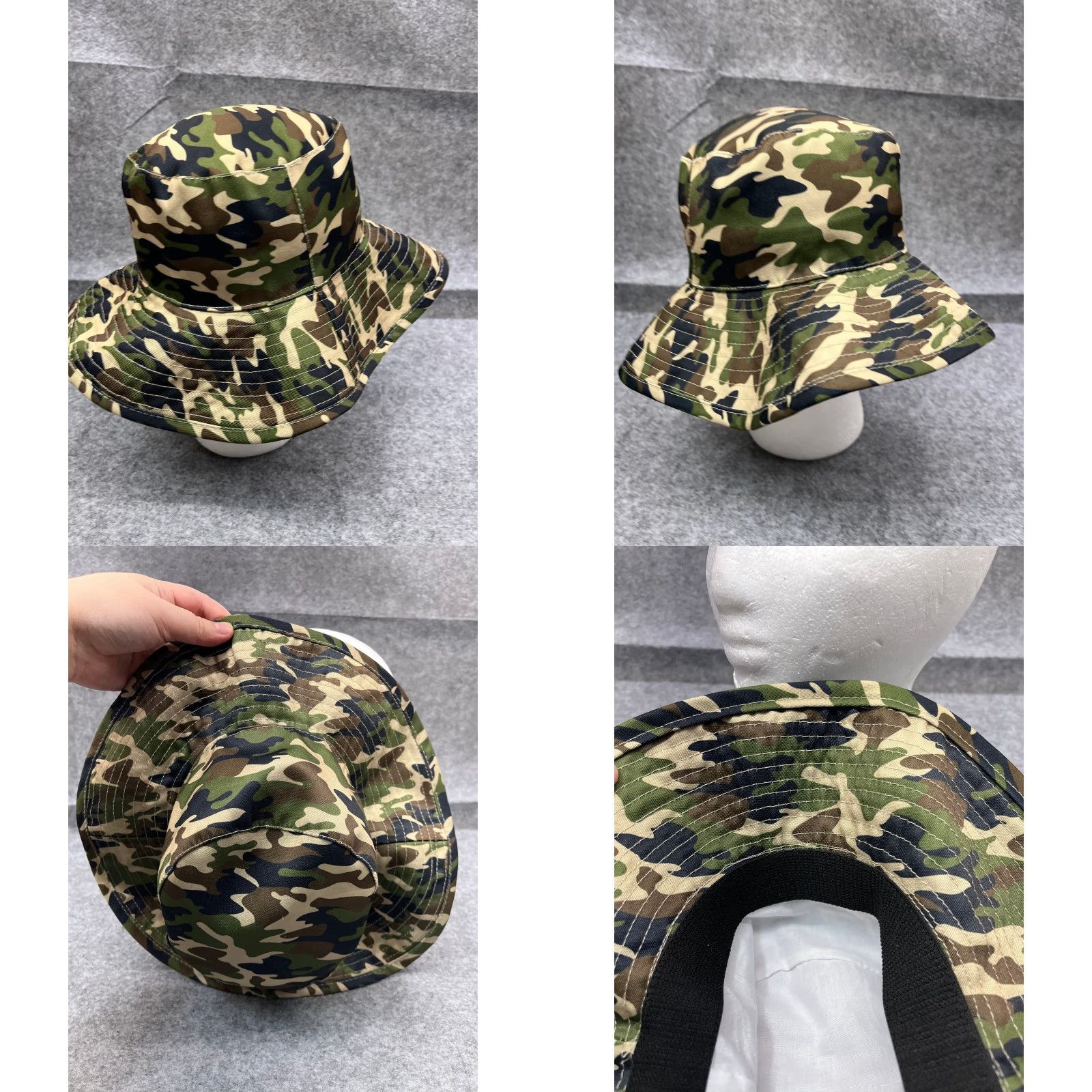 Walmart Walmart Bucket Hat Adult One Size Green Camo 100% Polyester Hike Camp Camouflage Hat Men One Size Green Summer Spring Fall Hiking Logo Camp Gear Mens Size ONE SIZE - 8 Thumbnail