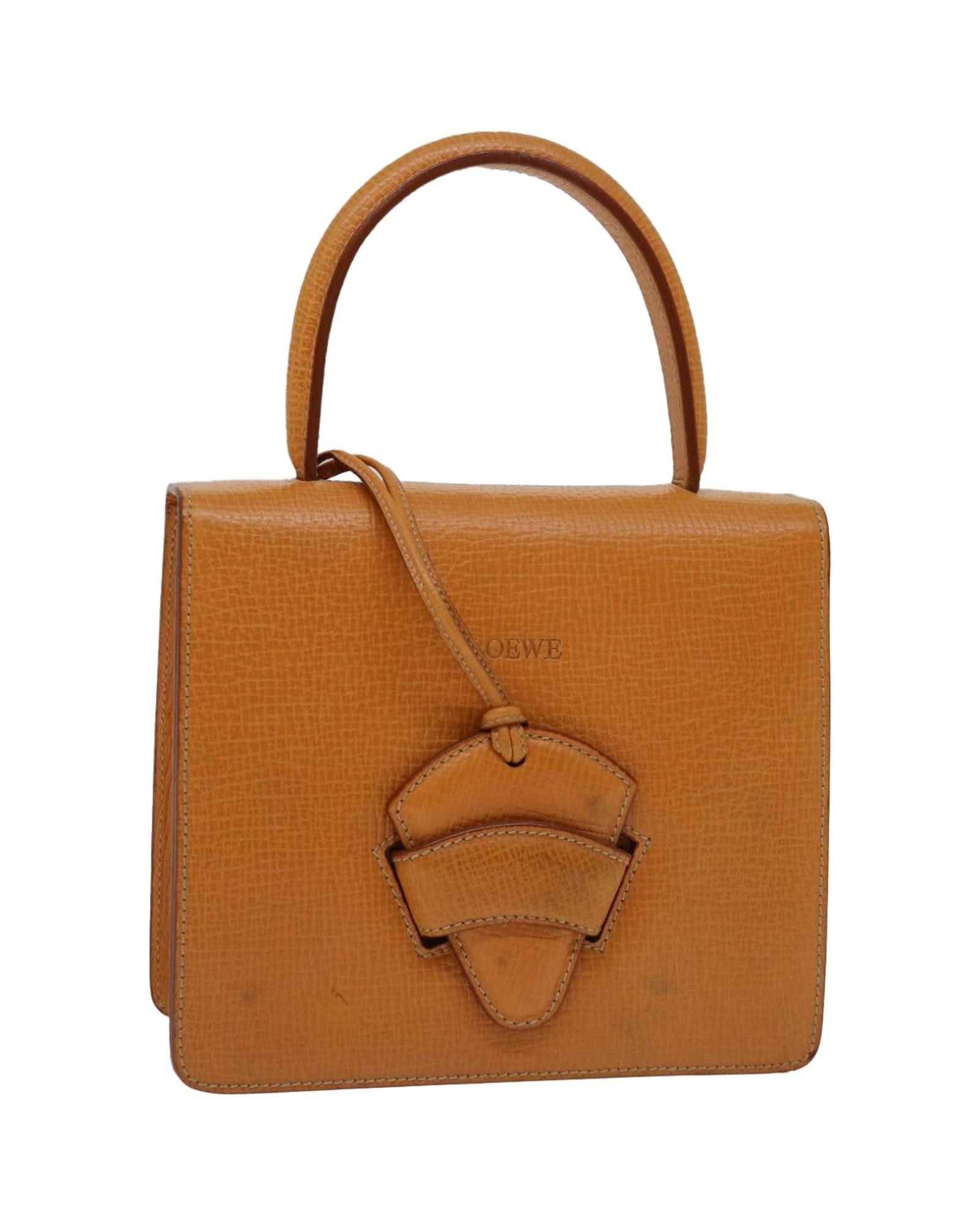 image of Loewe Elegant Brown Leather Shoulder Bag, Women's