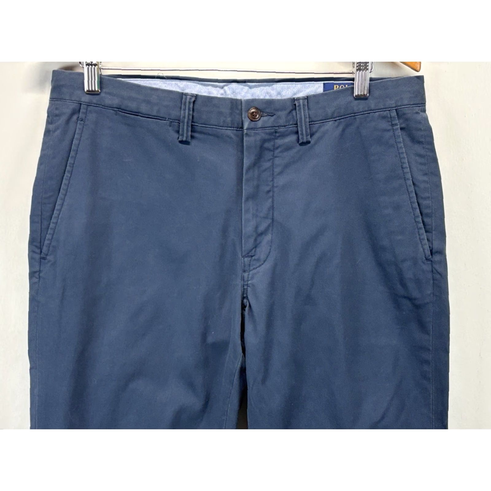 Polo Ralph Lauren Polo Ralph Lauren Chino Pants Sz 34x30 Men’s Blue Stretch Twill Preppy Regular Flat Front Zip Button Size US S / EU 44-46 / 1 - 2 Thumbnail