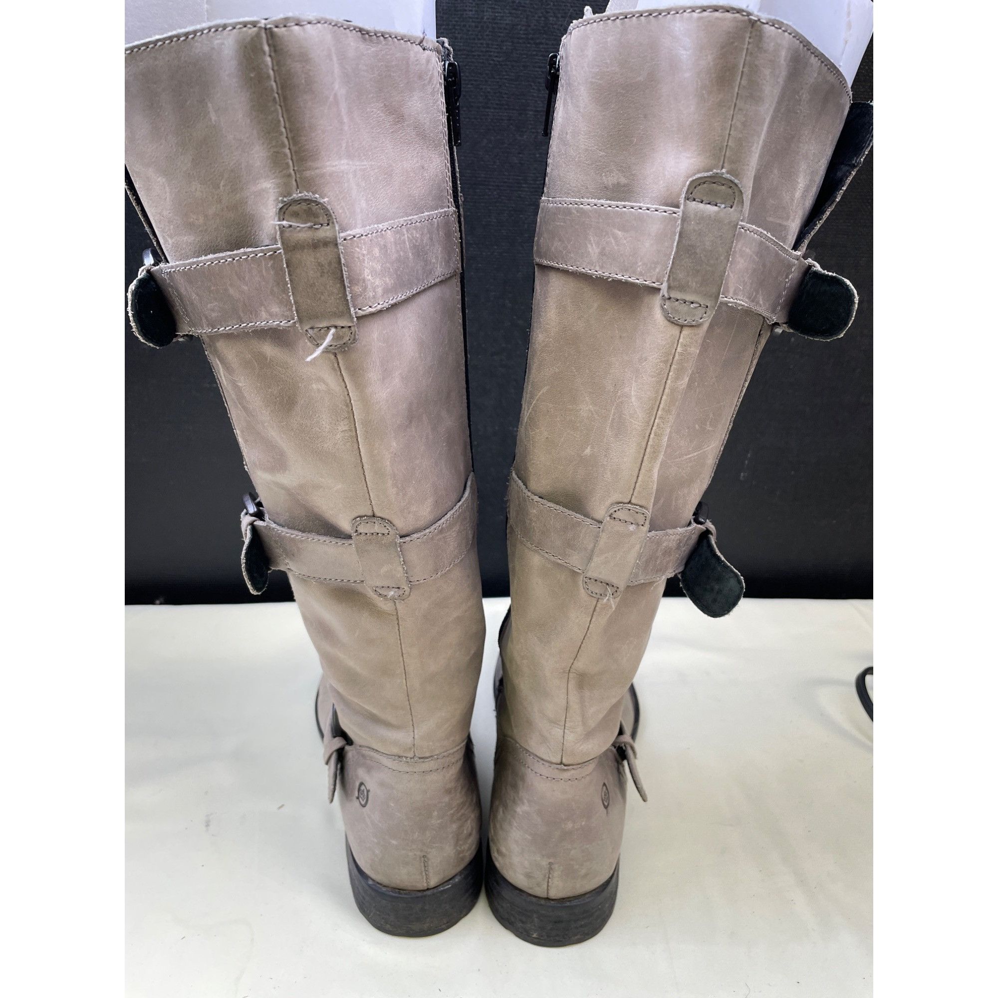 Born Born Women's Boots Tan Leather Boots/ Shoes Zipper up side S Size US 8.5 / IT 38.5 - 4 Thumbnail