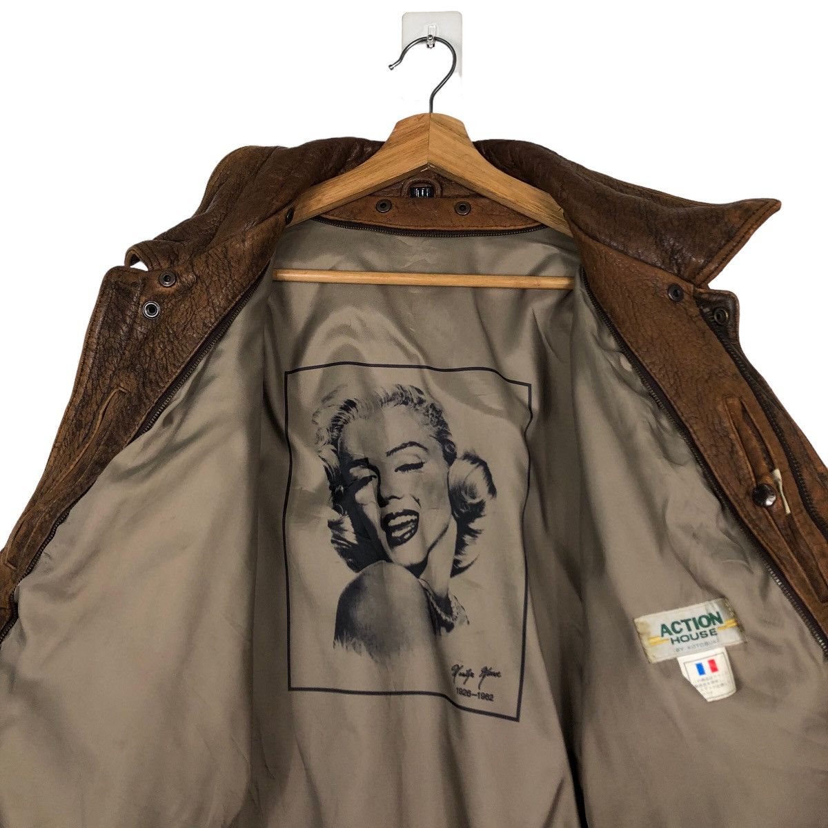 Issey Miyake 🔥Vintage Fly Leather Jacket Bomber Design Marilyn Manrose Size US M / EU 48-50 / 2 - 14 Thumbnail
