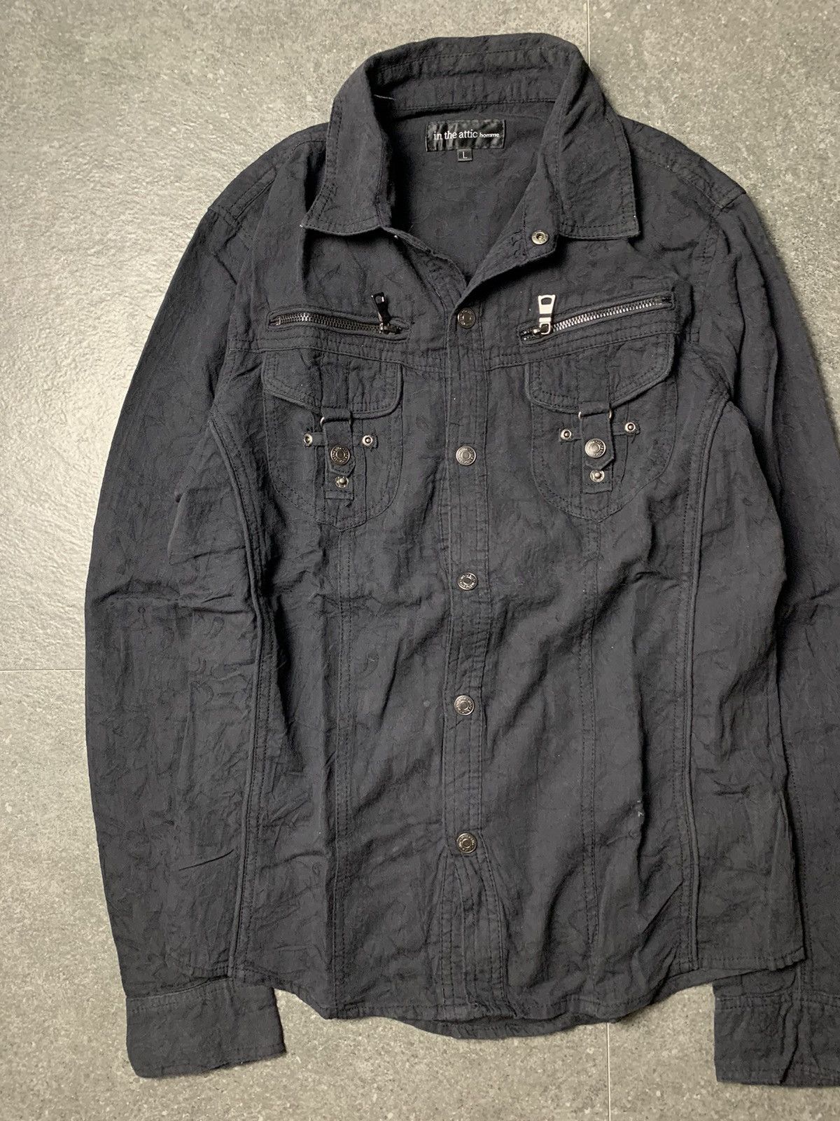 In The Attic 2000s In The Attic Homme Japan Punk Textured Shirt Size US S / EU 44-46 / 1 - 4 Thumbnail