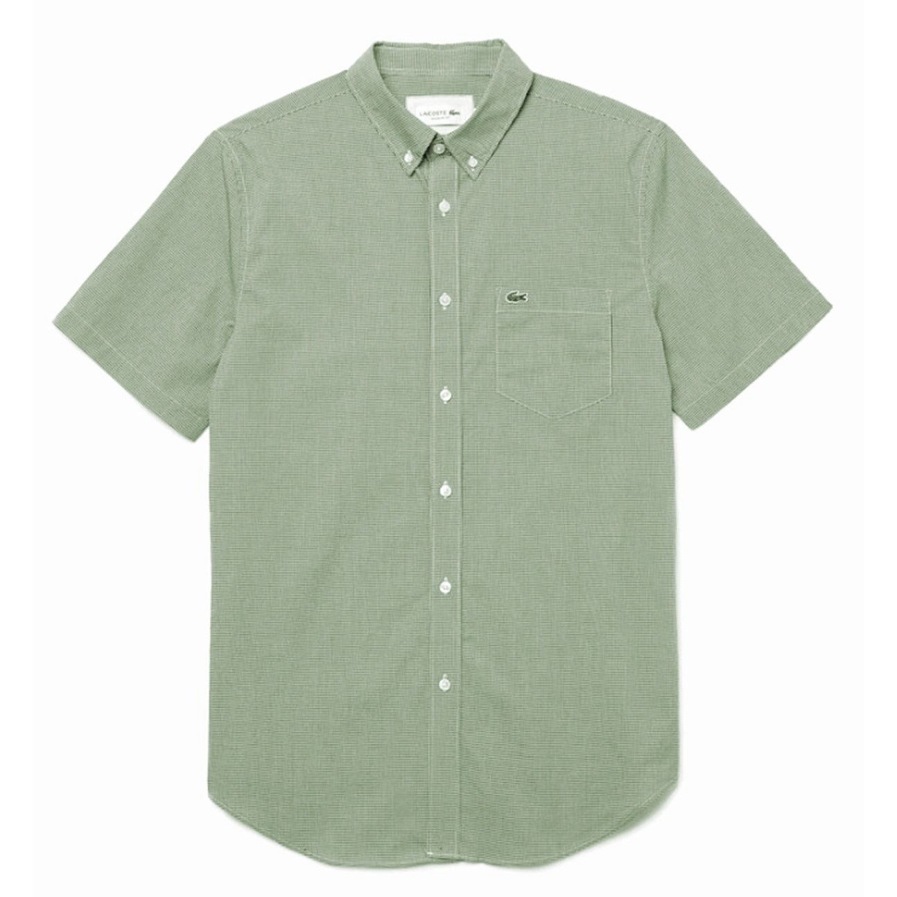 Lacoste Lacoste Men's Regular Fit Short Sleeve Shirt Gingham 2XL Size US XXL / EU 58 / 5 - 1 Thumbnail