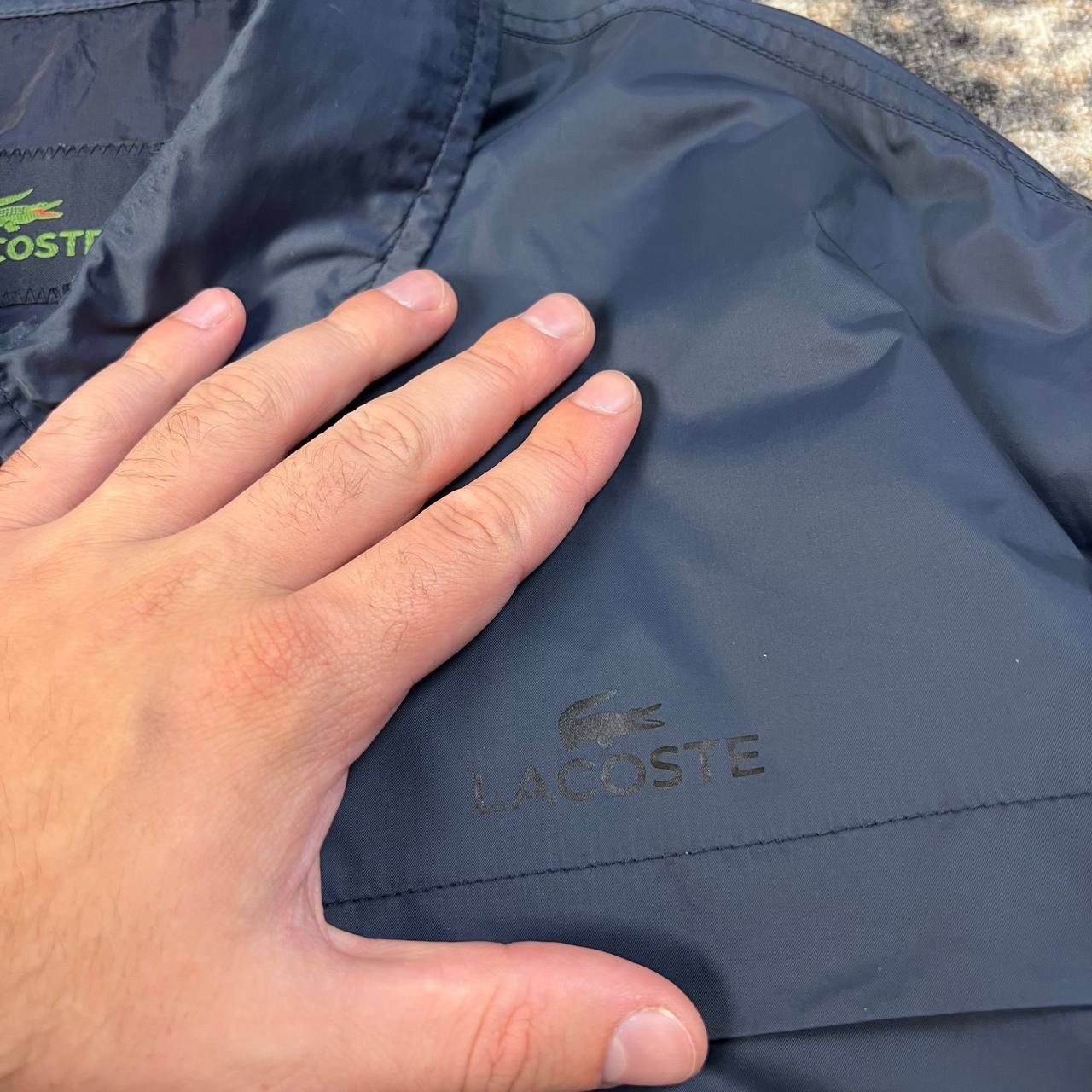 Lacoste Vintage Y2K Lacoste Mini Logo Zip Up Light Jacket Size US XL / EU 56 / 4 - 4 Thumbnail