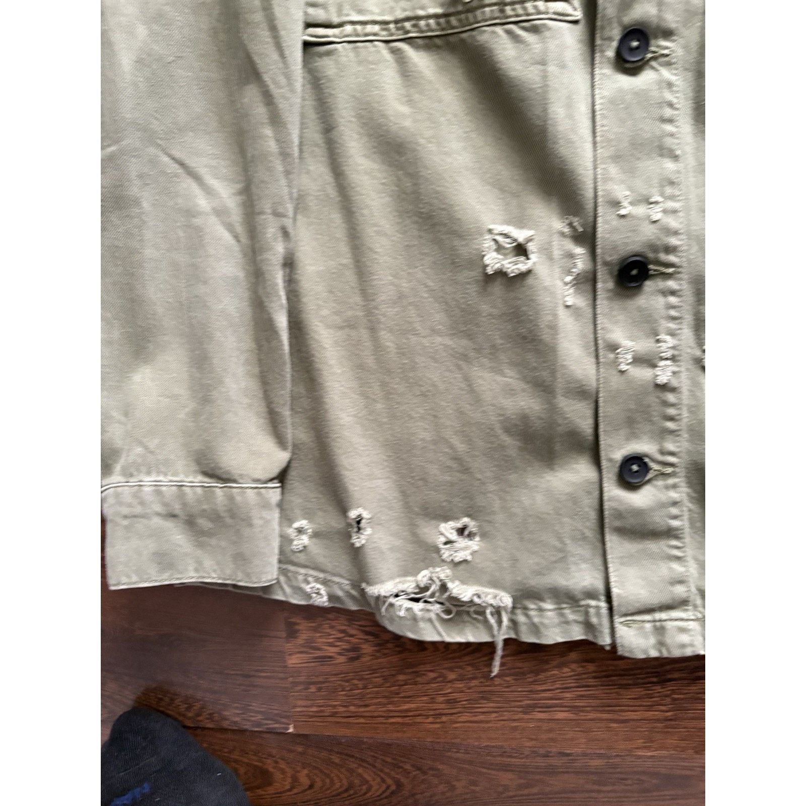 Zara 2017Zara Guns N Roses Military Utility Jacket Distressed S Size S / US 4 / IT 40 - 8 Thumbnail