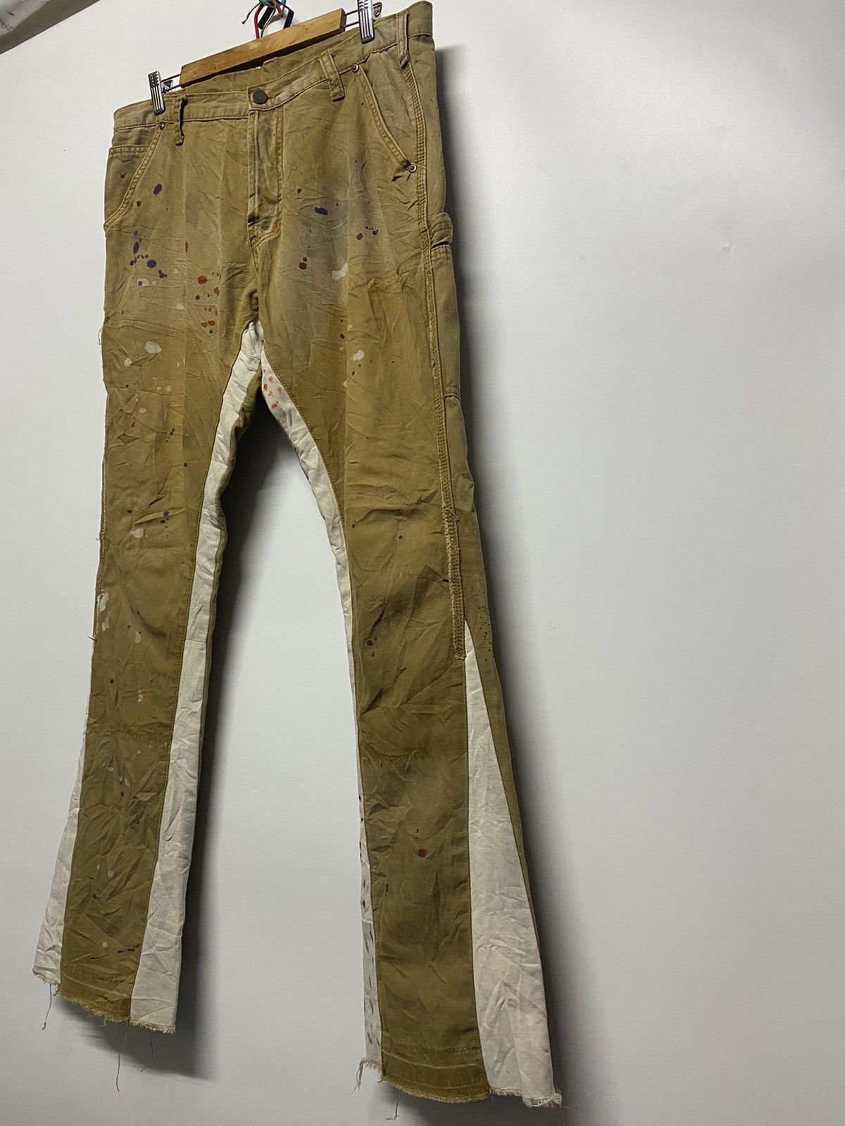 Japanese Brand × MNML MNML Japanese Brand Distressed Carpenter Bootcut Pants Size US 36 / EU 52 - 3 Thumbnail