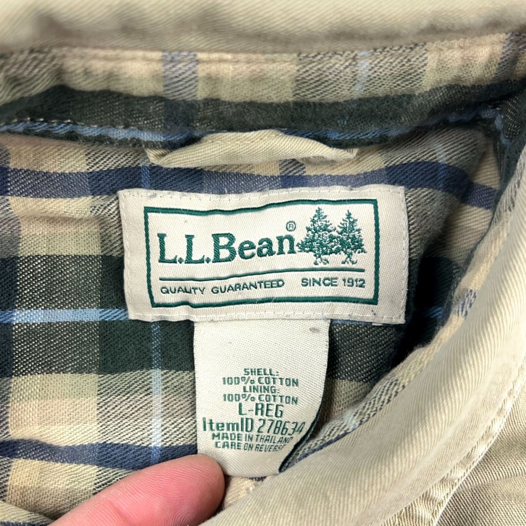 Vintage LL Bean Shacket Men L Brown Twill Lined Shirt Jacket Work Camp Shirt Jacket Vintage? No Size US L / EU 52-54 / 3 - 2 Thumbnail