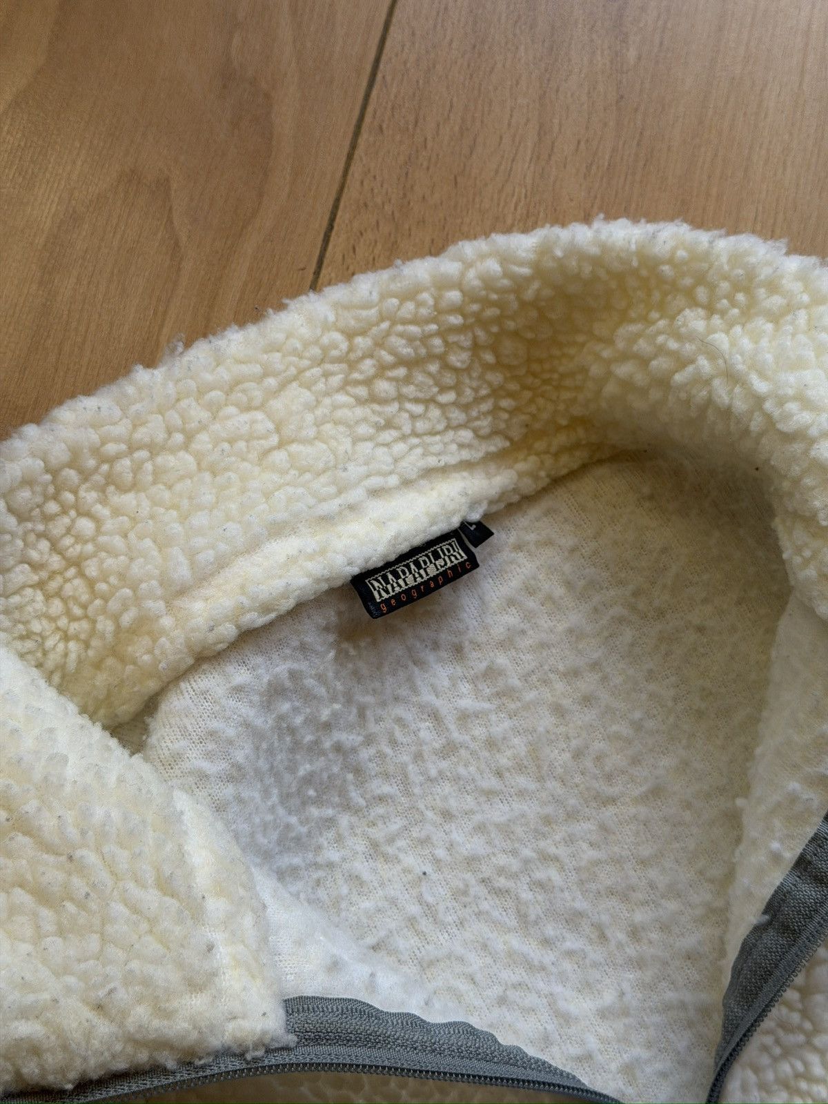 Napapijri Napapijri cream pullover zip fleece jacket Size US L / EU 52-54 / 3 - 4 Thumbnail