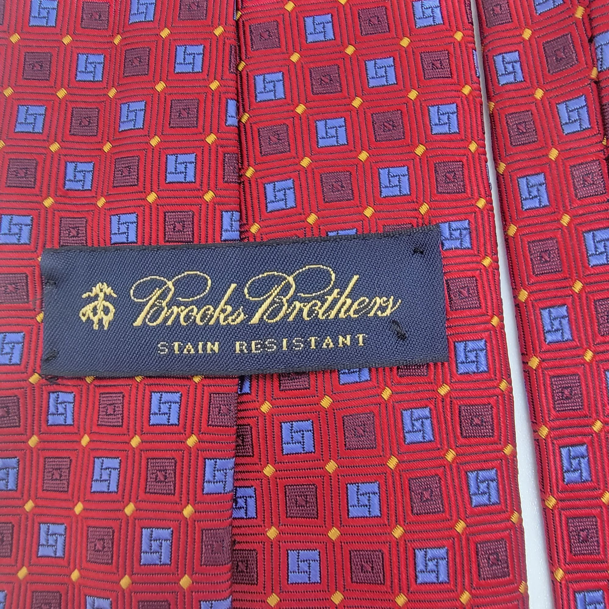Brooks Brothers ⭐Brooks Brothers Vintage Men's 346 Stain Resistant Silk Tie Size ONE SIZE - 2 Thumbnail