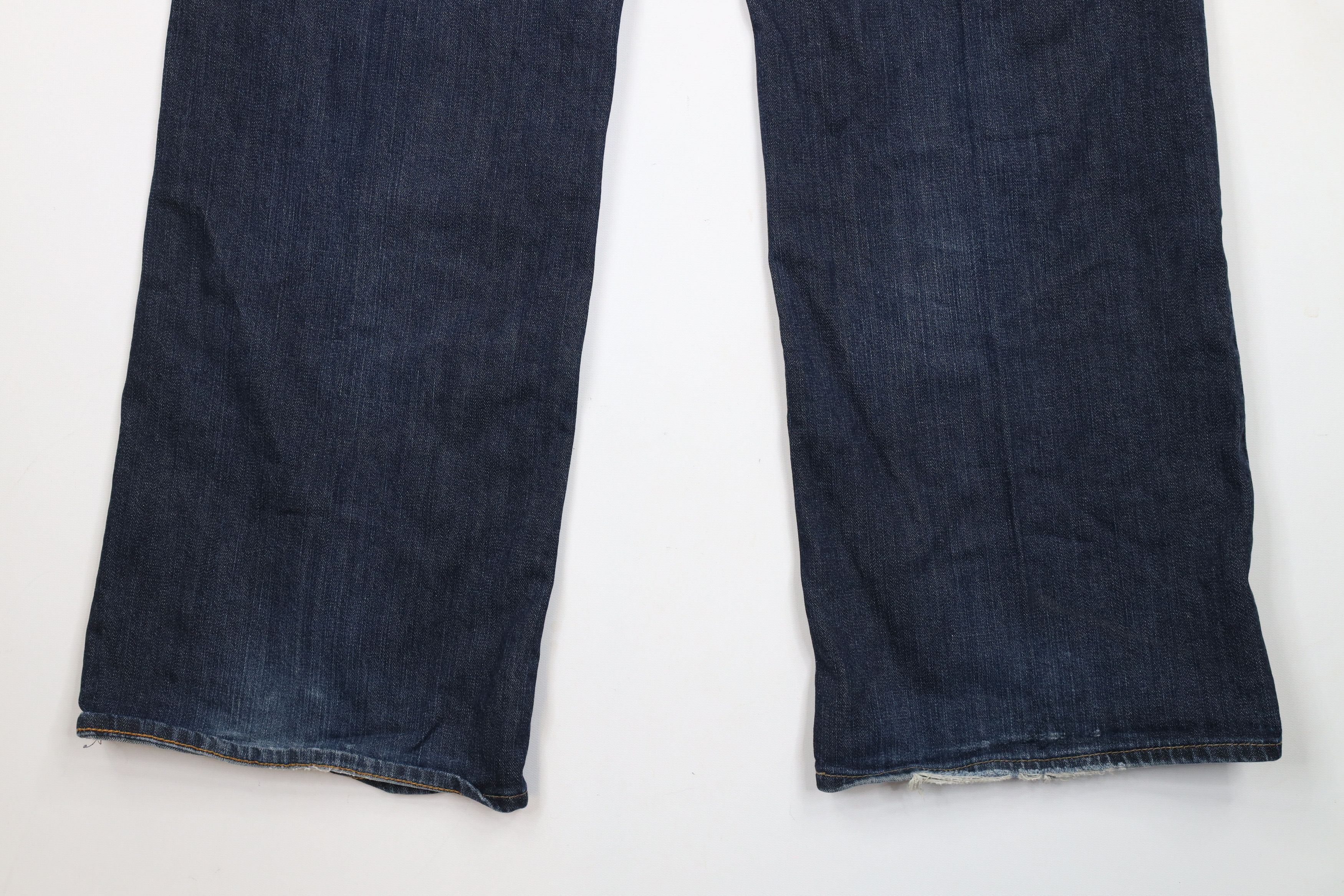 Gap × Vintage Vintage Y2K Gap Flared Wide Leg Denim Jeans Dark Indigo Size 36" / US 14 / IT 50 - 13 Thumbnail
