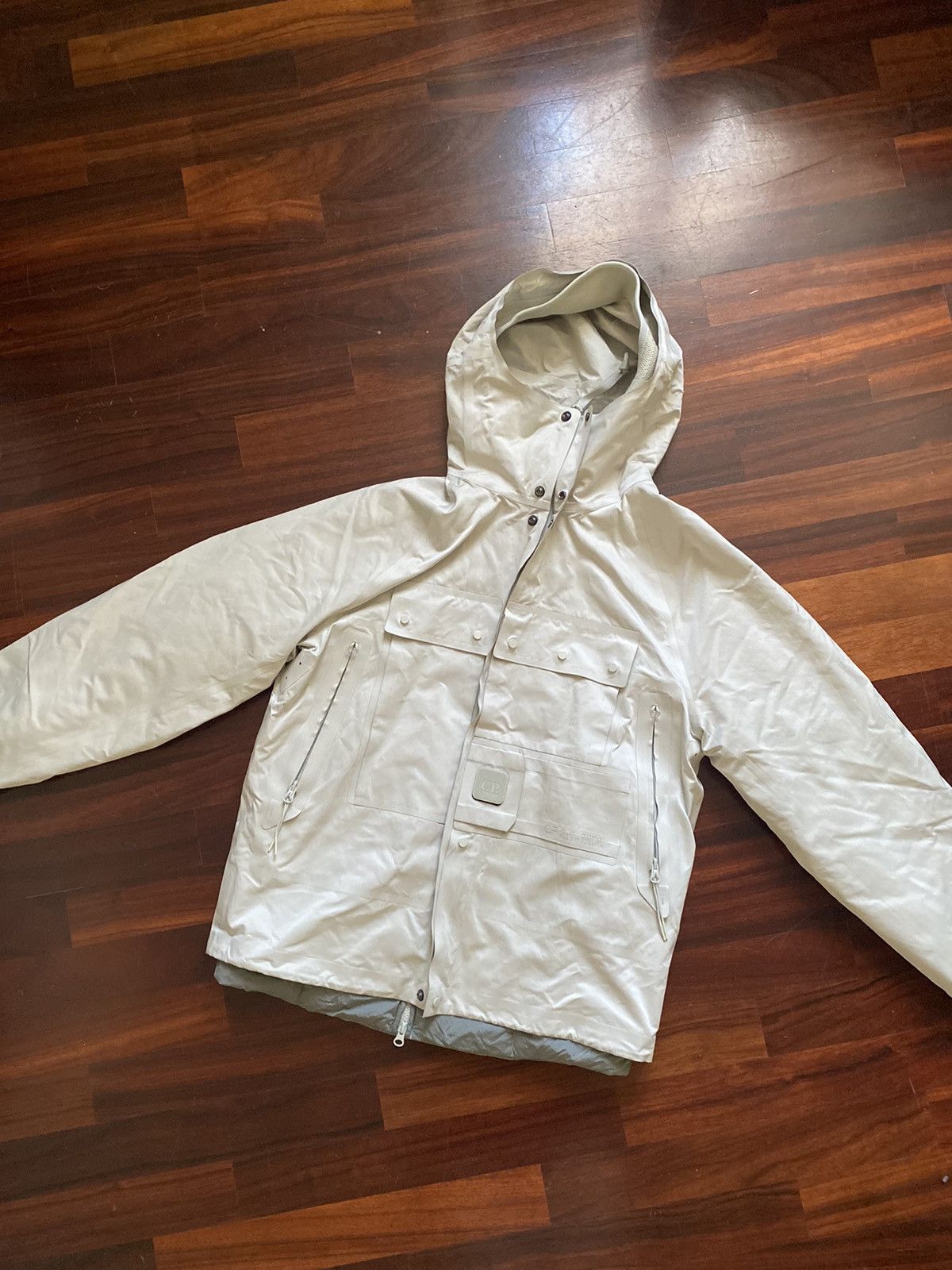 image of C P Company Metropolis Jacket in White/Cream, Men's (Size Medium)