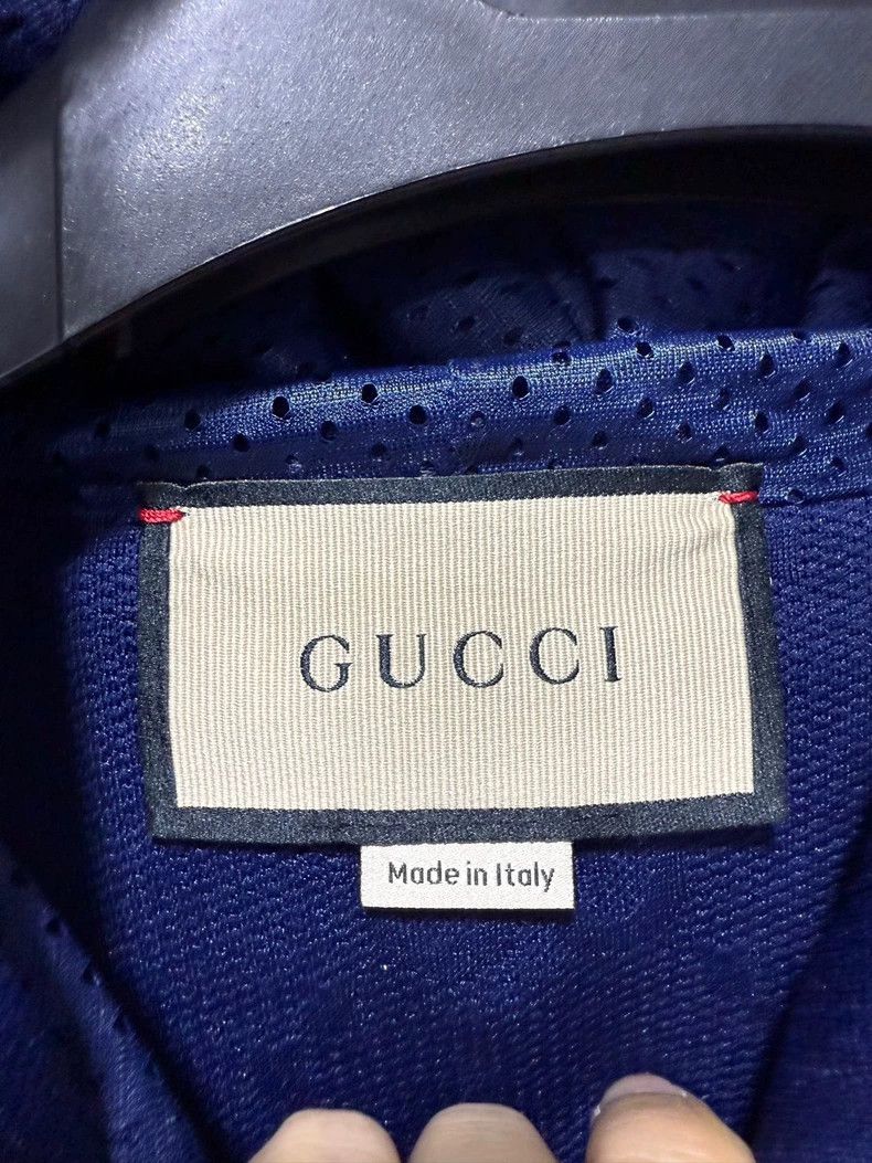 Gucci Gucci Dark pattern blue and yellow color block hooded sweat Size US S / EU 44-46 / 1 - 3 Thumbnail