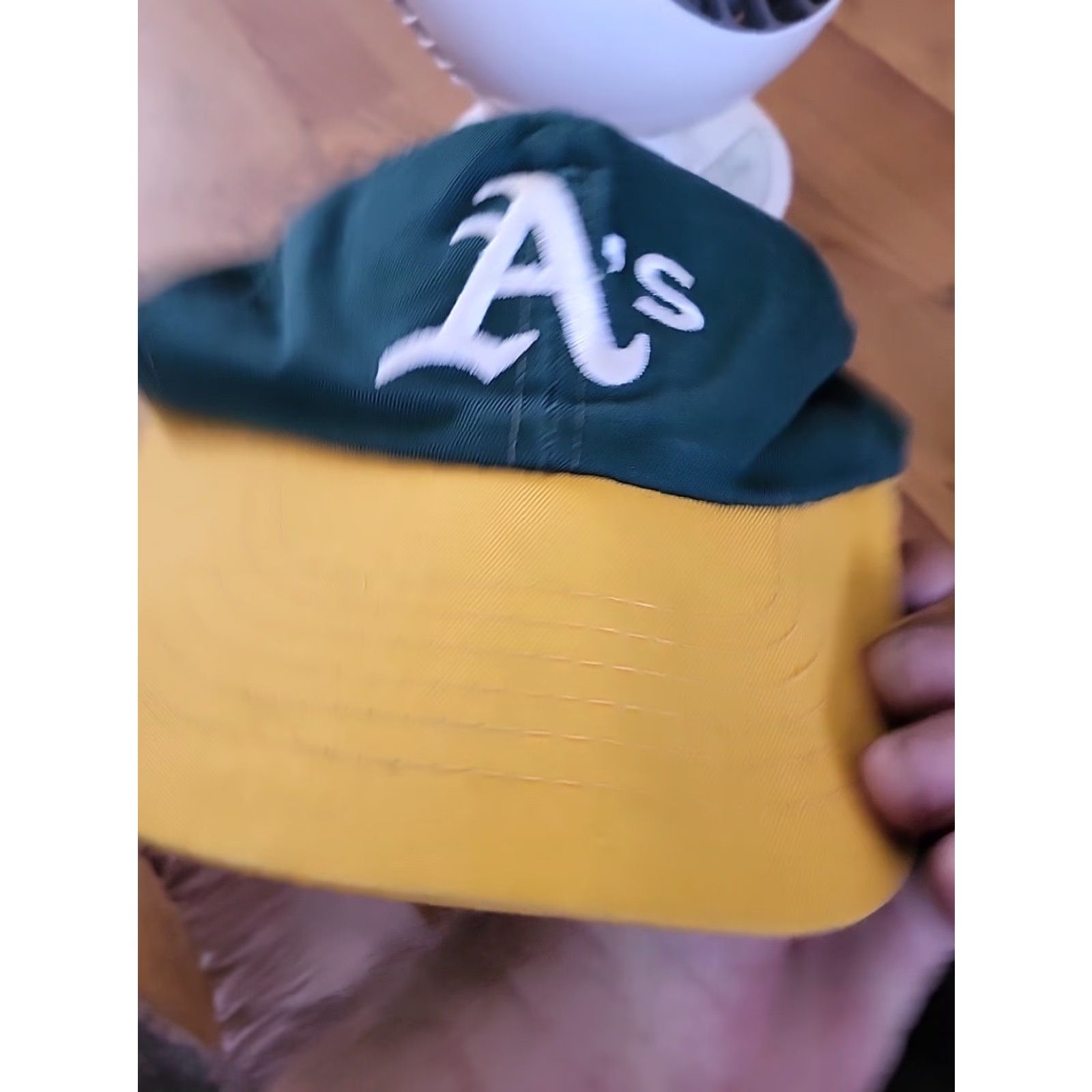 Vintage VINTAGE Athletics Hat MMB Headwear Made In USA Oakland A's Baseball Green Adjustable Cotton Cap 1983 1980s Womens/Mens? Size ONE SIZE - 8 Thumbnail