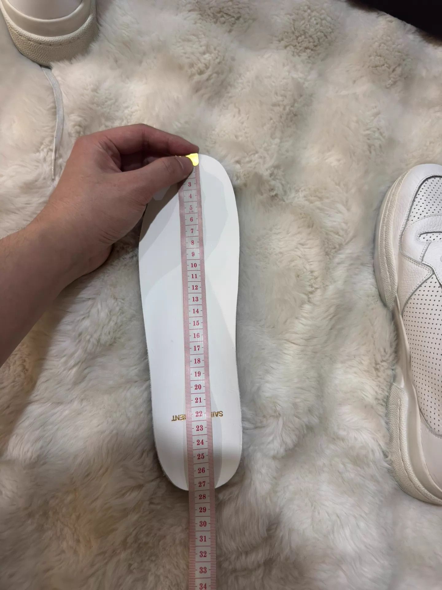 Saint Laurent Paris New SLP White High-Top Gold Logo Sneaker 41 Size US 8 / EU 41 - 9 Thumbnail