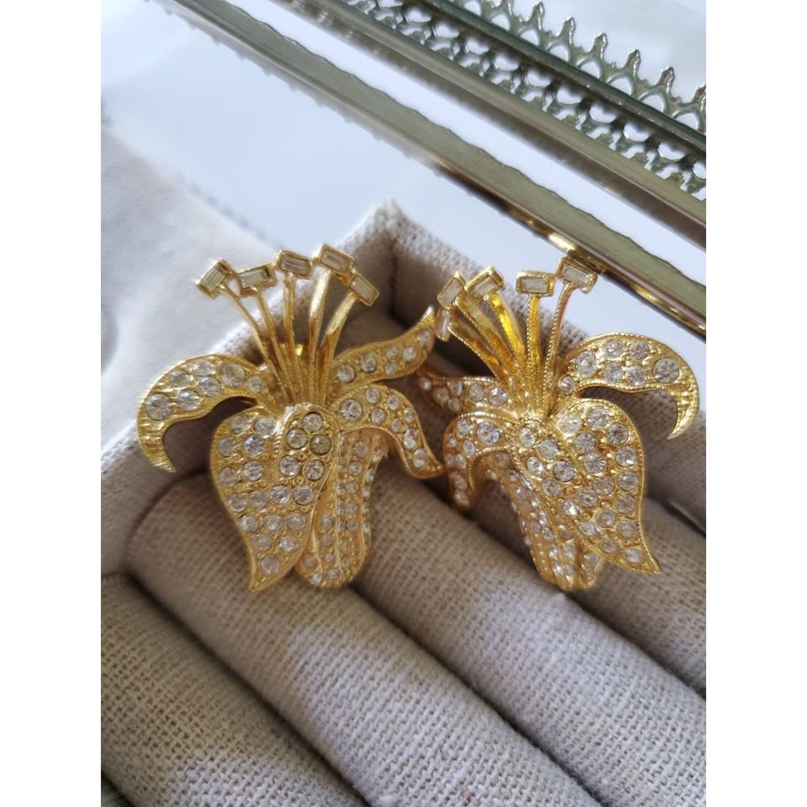 Other Vintage Mid-Century Astra Designer Rhinestone Earrings Size ONE SIZE - 1 Thumbnail