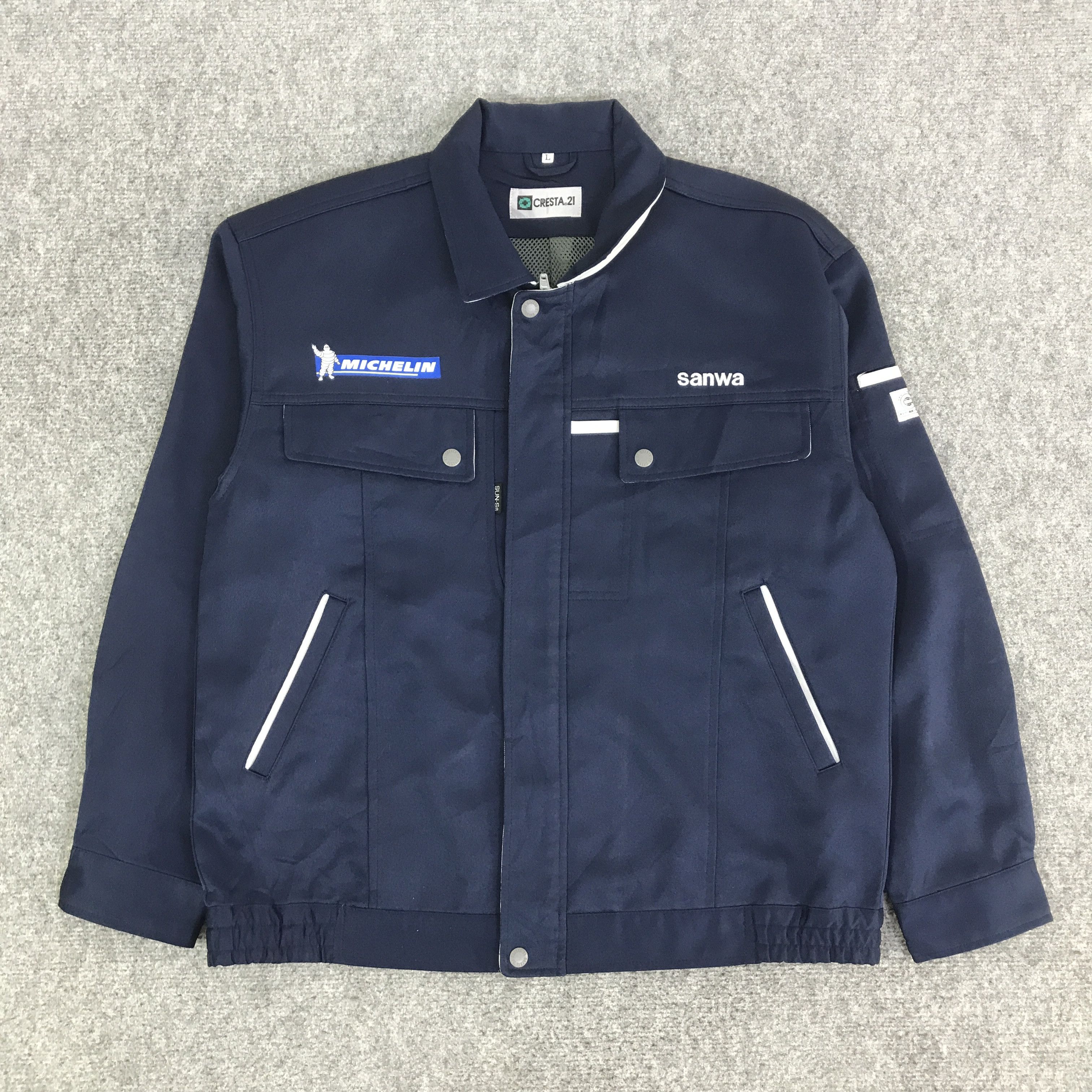 Japanese Brand MICHELIN RACING BLUE JACKET CUSTOM UNIFORM K123B18 Size US M / EU 48-50 / 2 - 2 Thumbnail