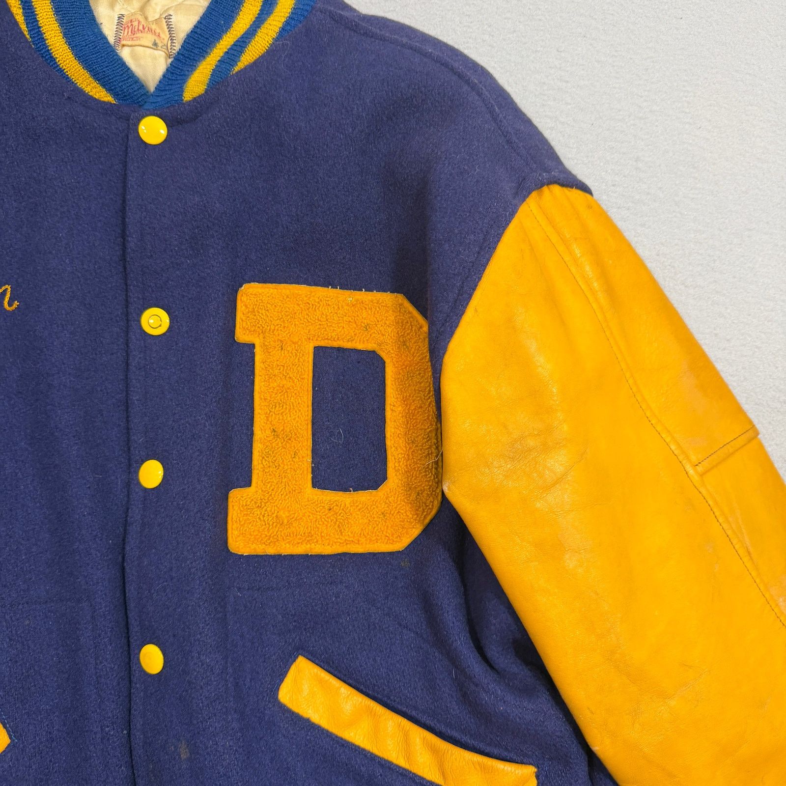 Vintage Vintage 1950s 60s Dewitt Panthers Varsity Jacket 42 L Blue Size US L / EU 52-54 / 3 - 4 Thumbnail
