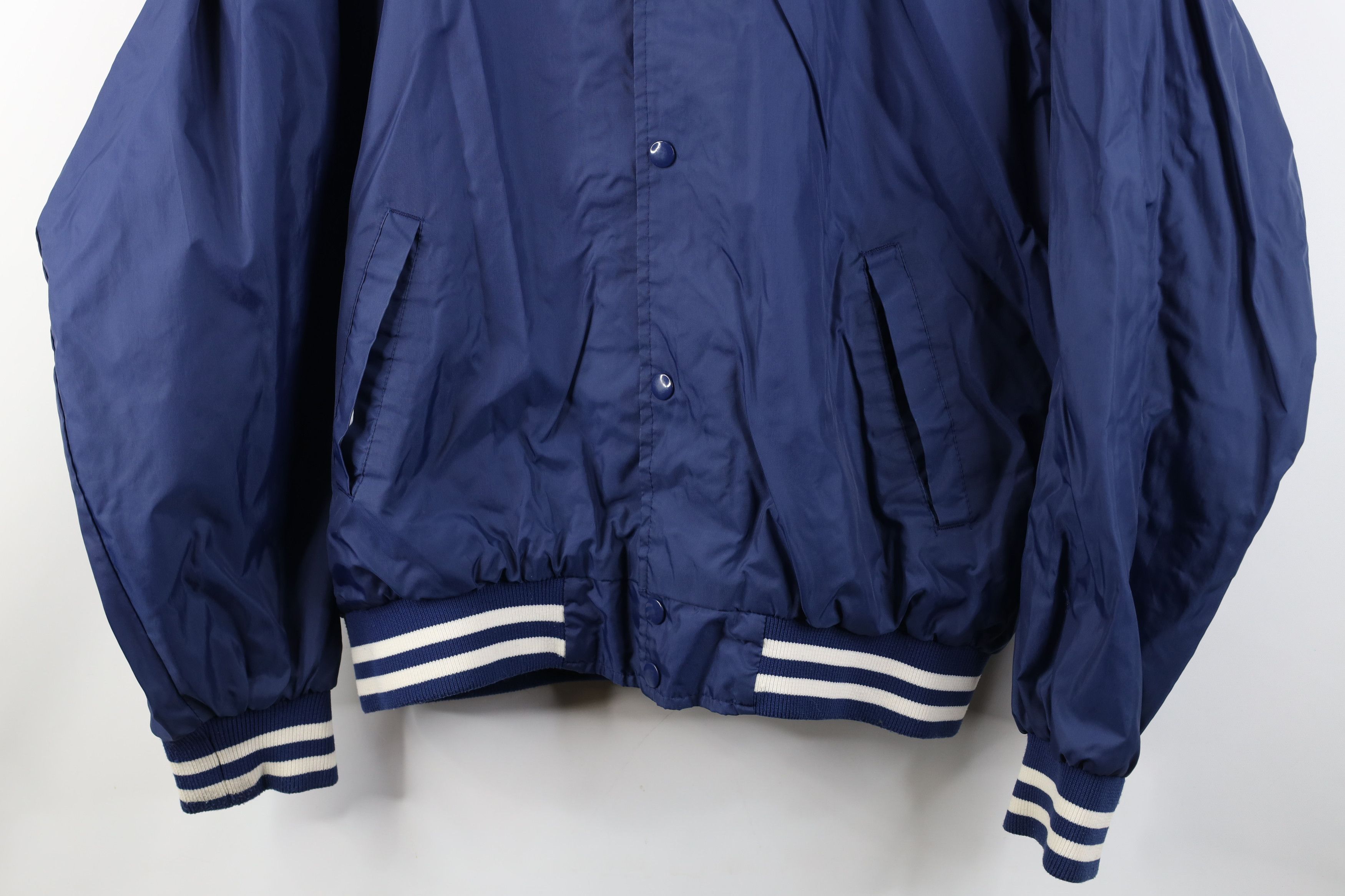 Vintage Vintage 70s 80s Streetwear Windbreaker Bomber Jacket Bleu Size US XL / EU 56 / 4 - 3 Thumbnail