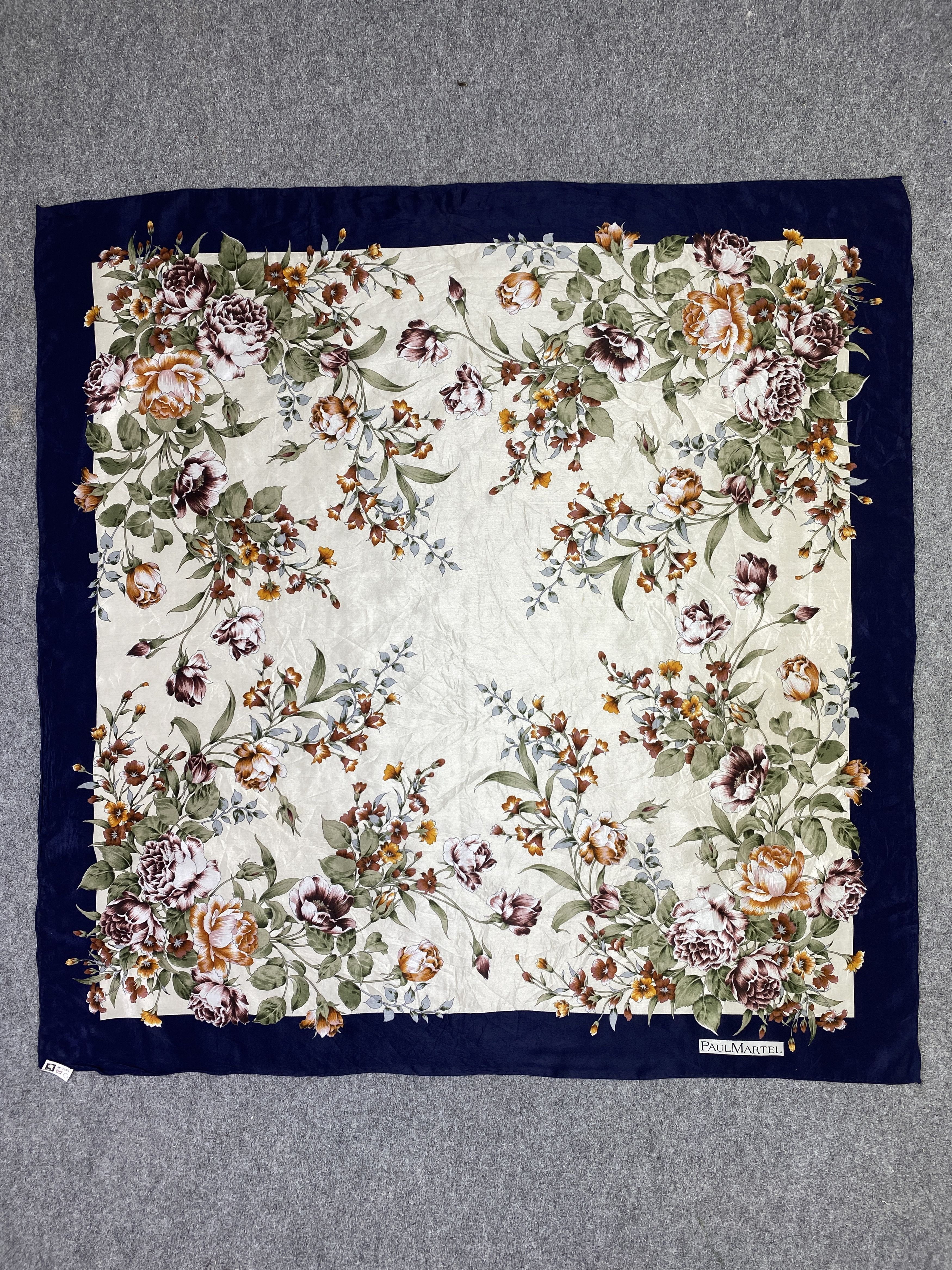 Other Paul Martel Floral Silk Scarf / Silk Shawl SN0283 Size ONE SIZE - 3 Thumbnail