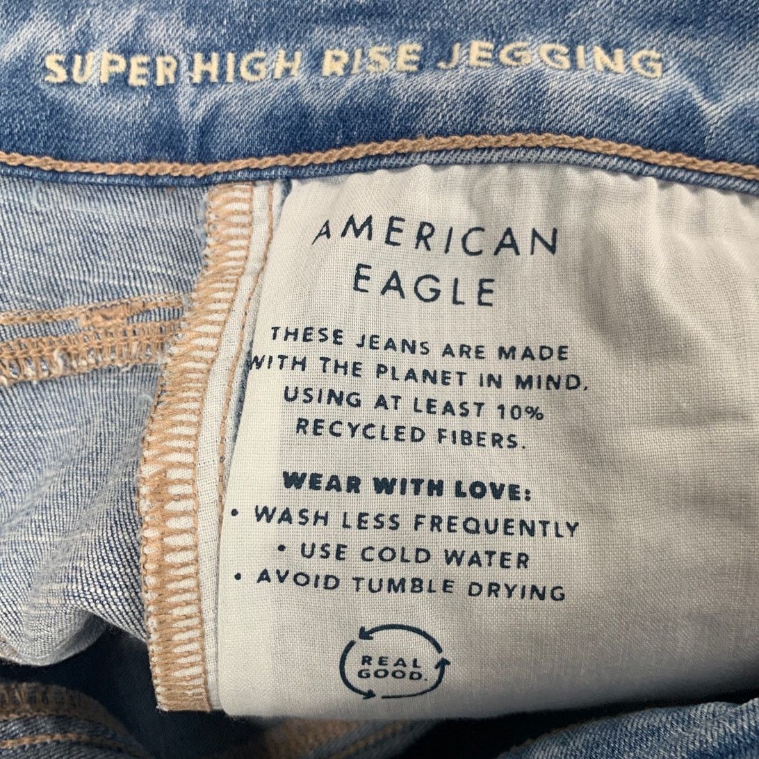 American Eagle Outfitters New American Eagle Womens 6 Cotton Blend Denim Jegging Jeans Size 28" / US 6 / IT 42 - 8 Thumbnail
