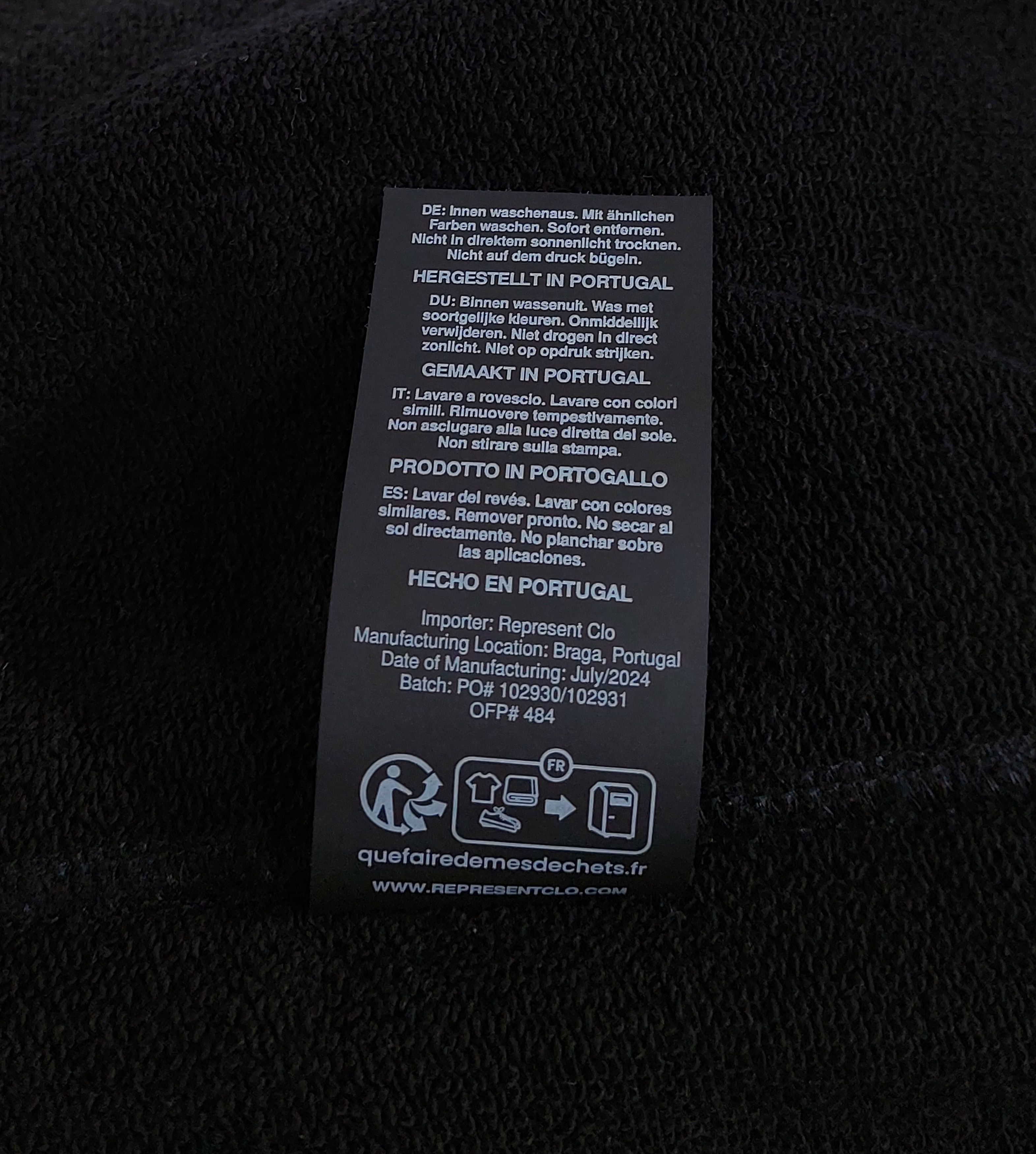Represent Clo. owner's club print cotton sweatpants - black L Size US 36 / EU 52 - 4 Thumbnail
