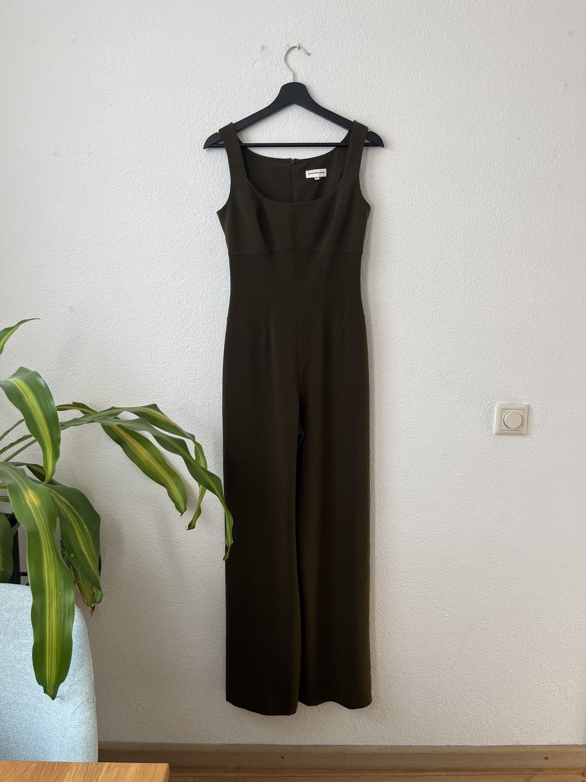 Designer × Mugler × Thierry Mugler Thierry Mugler vintage khaki jumpsuit S/M 38 Size 27" / US 4 / IT 40 - 1 Thumbnail
