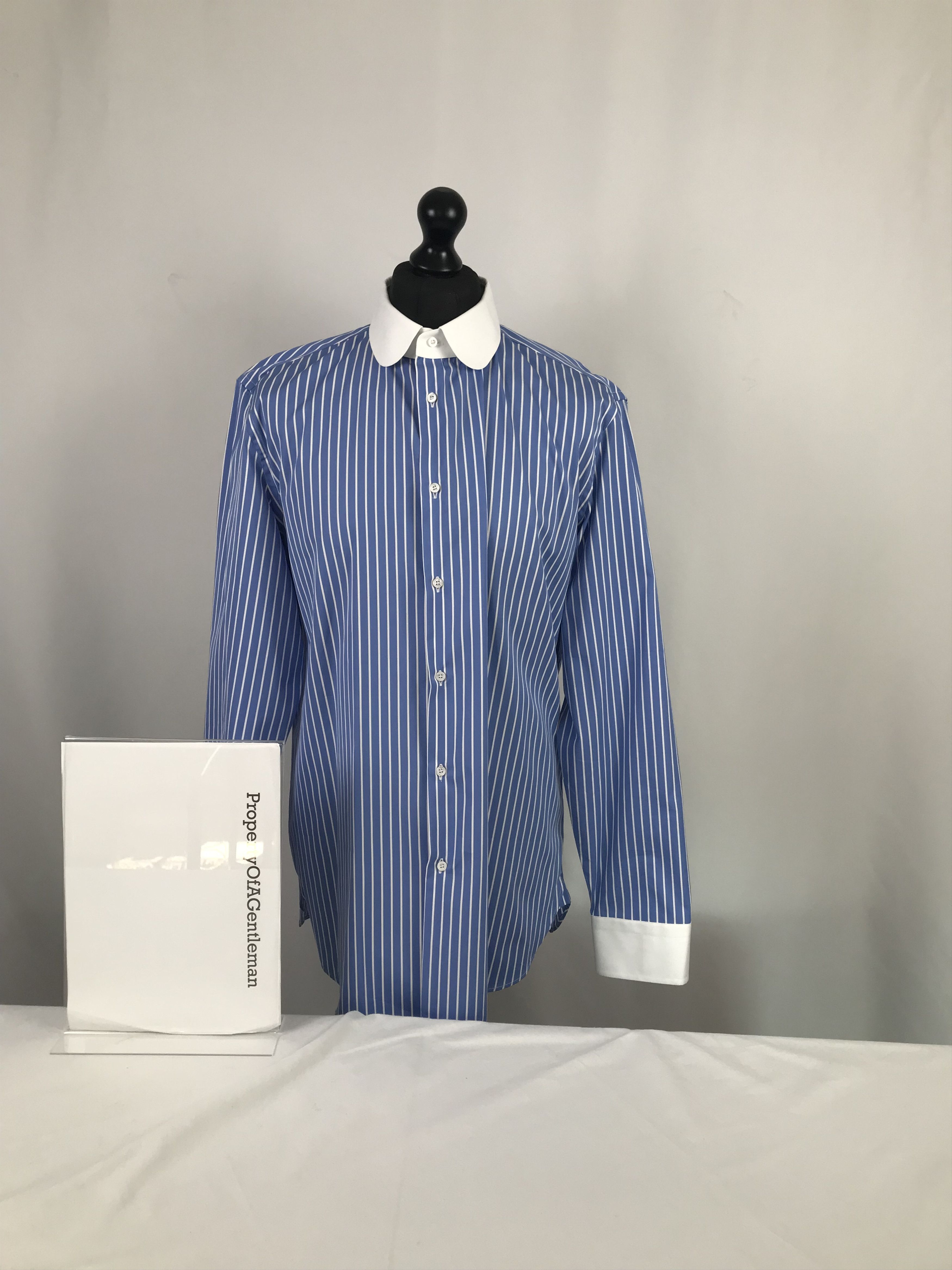 Gucci Gucci Men's Classic Blue Stripped Shirt Size US L / EU 52-54 / 3 - 1 Thumbnail