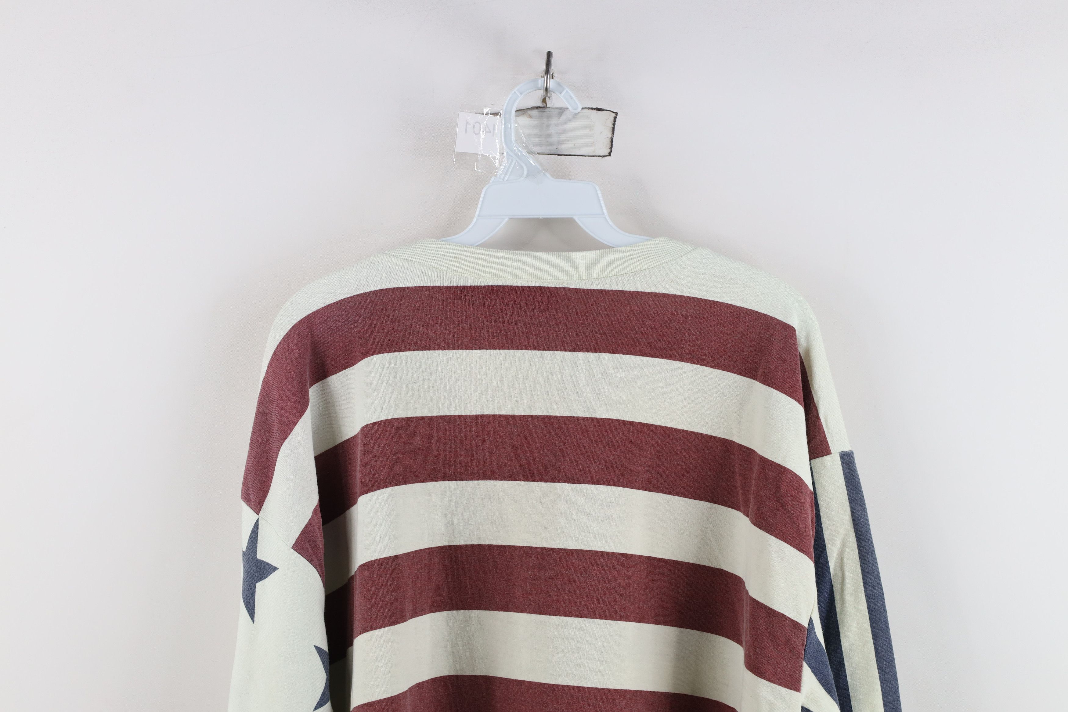 Vintage Vintage 90s Streetwear Flag Baggy Fit Long Sleeve T-Shirt Size US M / EU 48-50 / 2 - 9 Thumbnail