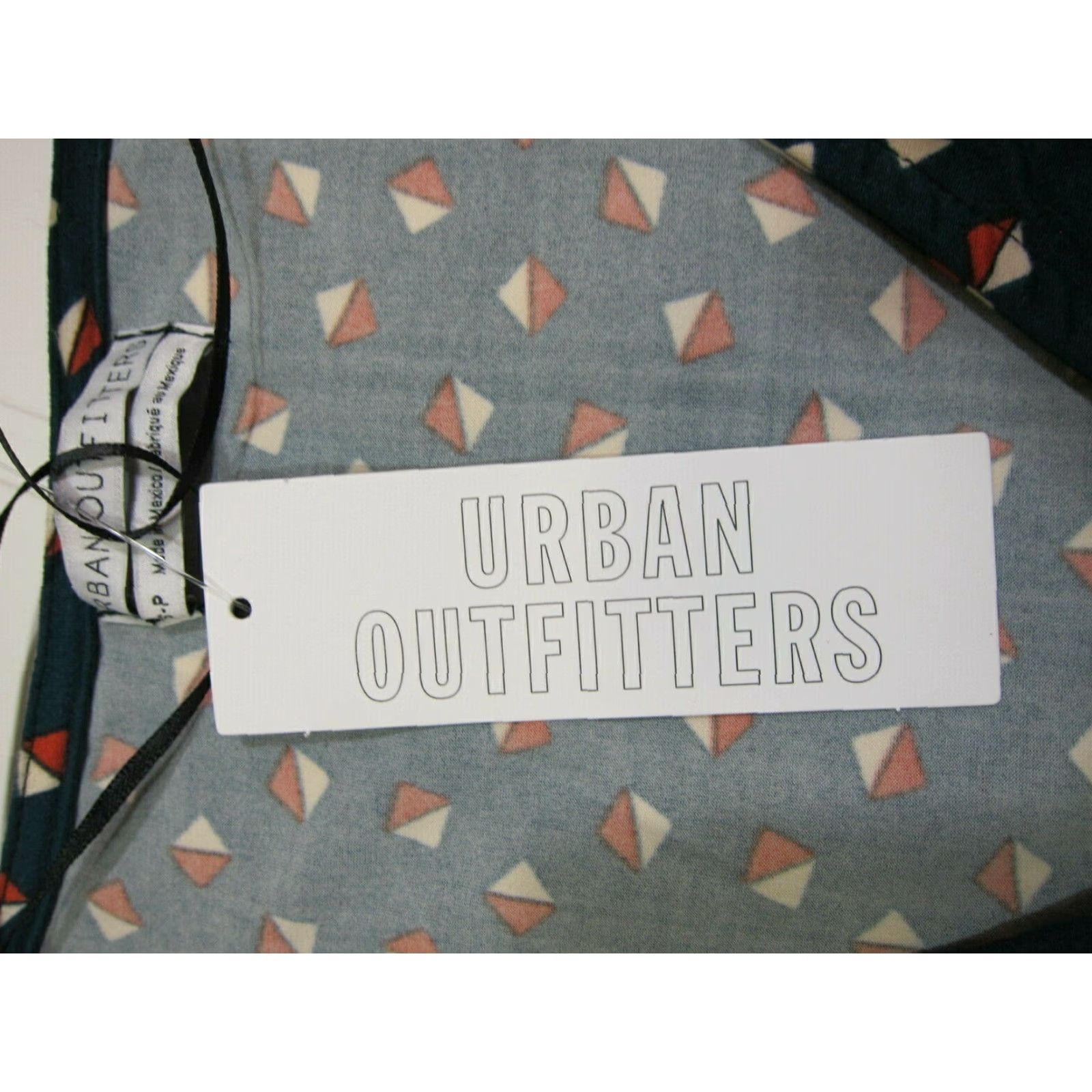 Urban Outfitters VINTAGE Urban Outfitters Green Orange Geometric Stretch V-Neck Dress Women Small Size S / US 4 / IT 40 - 3 Thumbnail