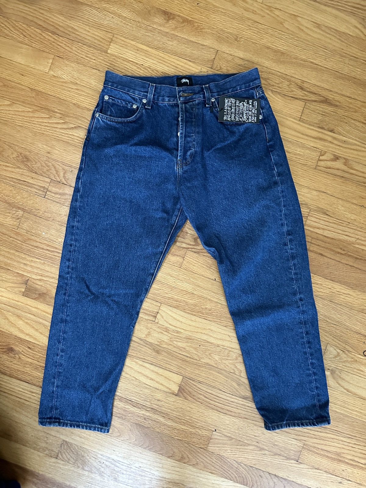 image of Stussy Big Ol’ Jeans Tapered in Denim, Men's (Size 30)