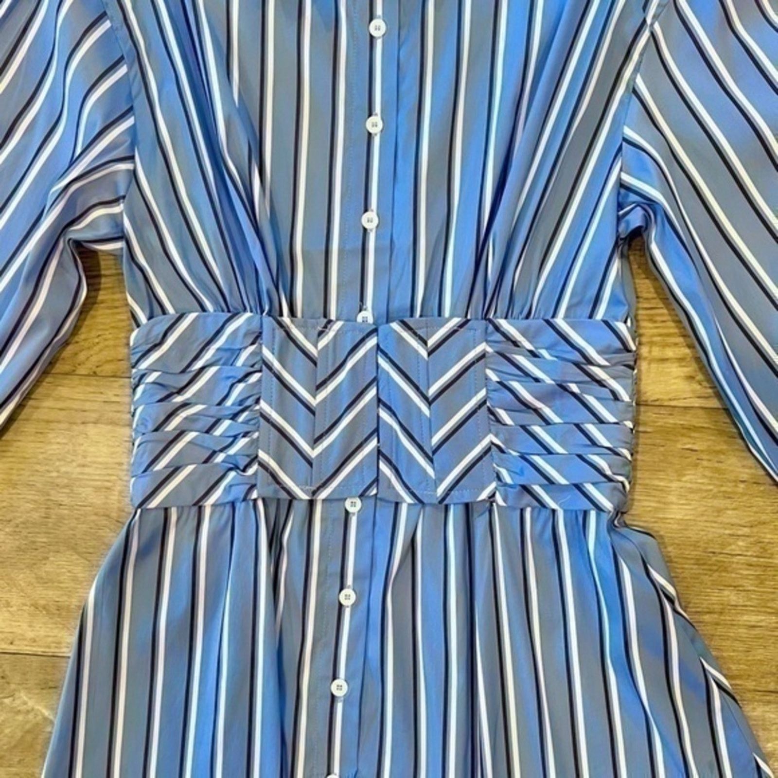 Zara ZARA Corset Waist Striped Shirt Dress NWT Size M / US 6-8 / IT 42-44 - 19 Thumbnail