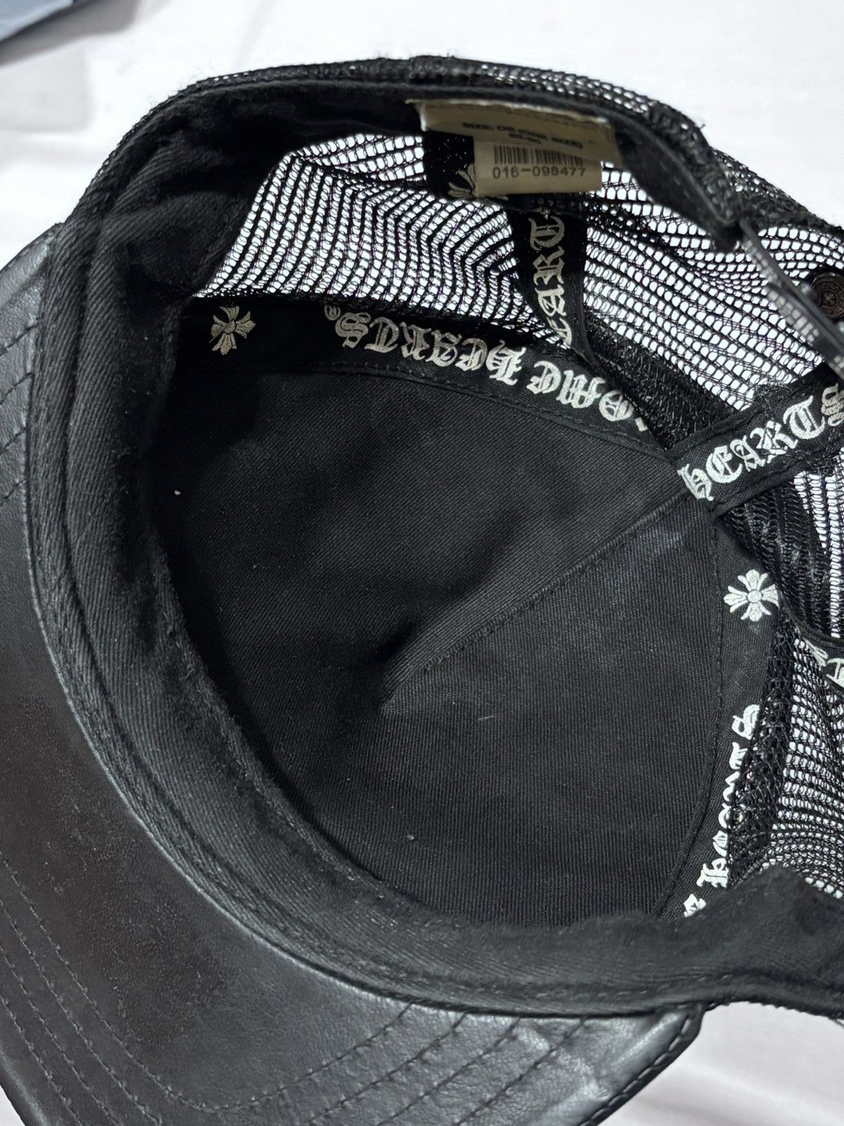 Chrome Hearts Chrome Hearts Cemetery Cross Leather Stitched Trucker Hat Size ONE SIZE - 8 Thumbnail