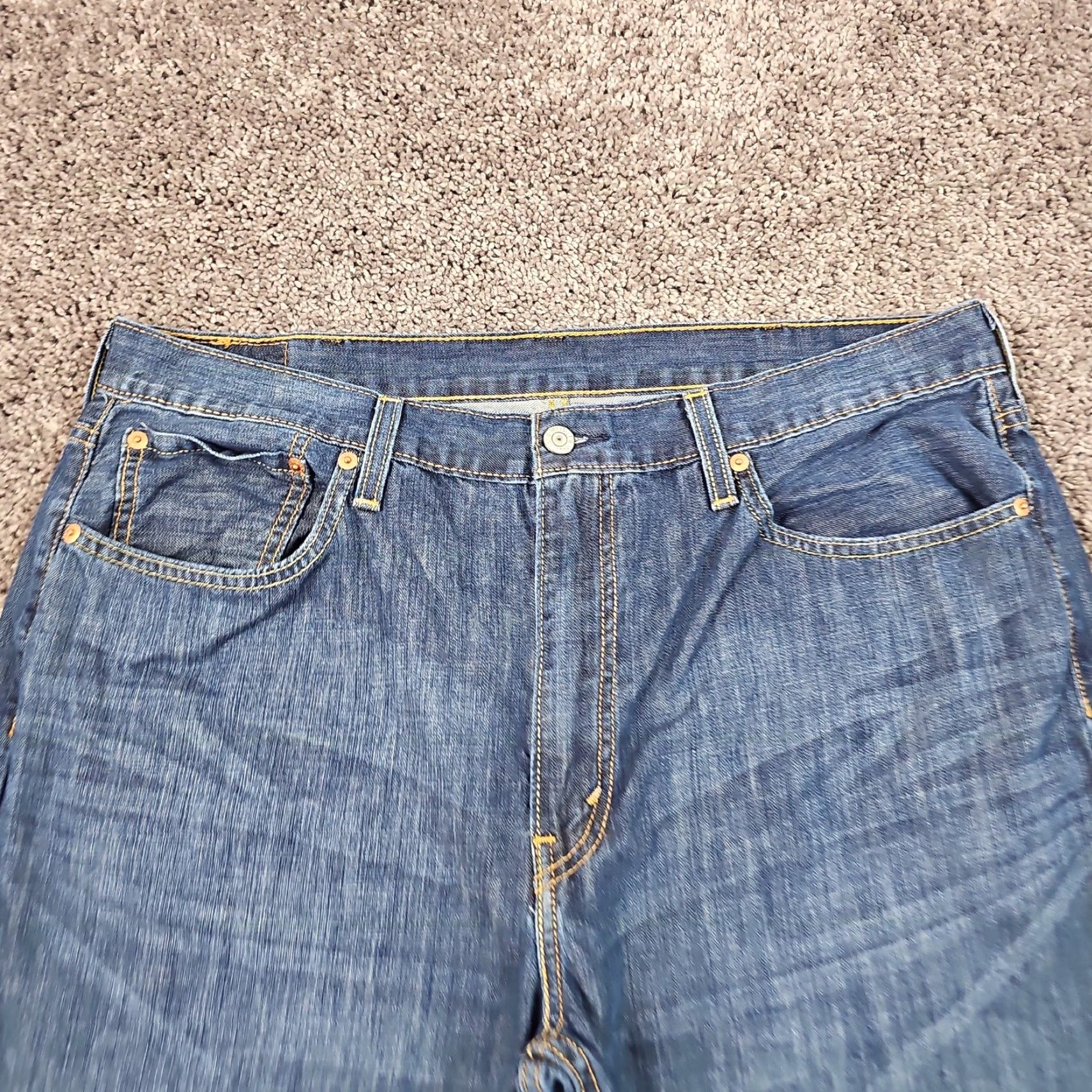 Levi's VINTAGE Levi's 527 Jeans Men Slim Straight Dark Wash 38 Regular 35x31 Blue Cotton Denim Mens Size US 35 - 2 Thumbnail