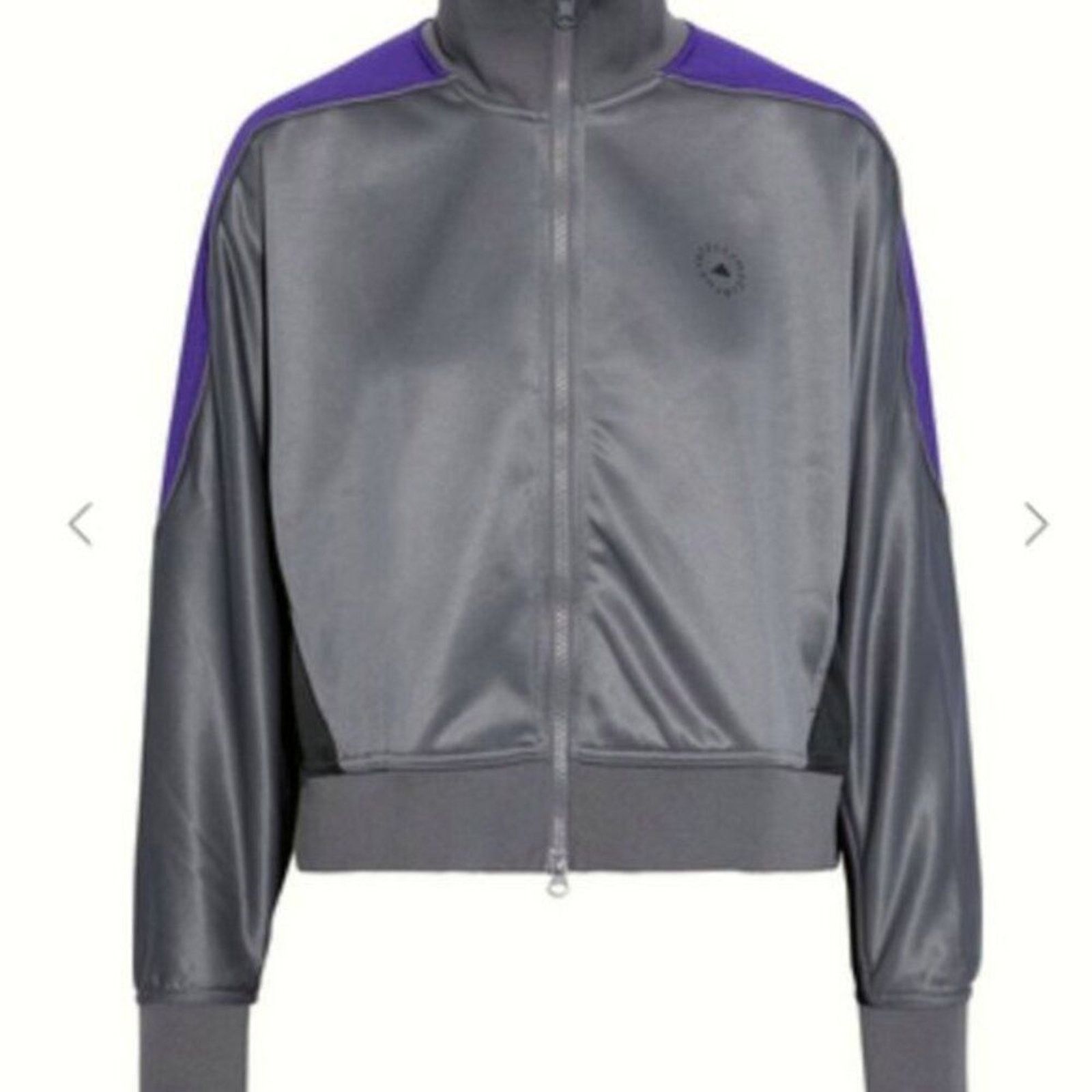 Adidas by Stella McCartney Printed fleece track jacket grey