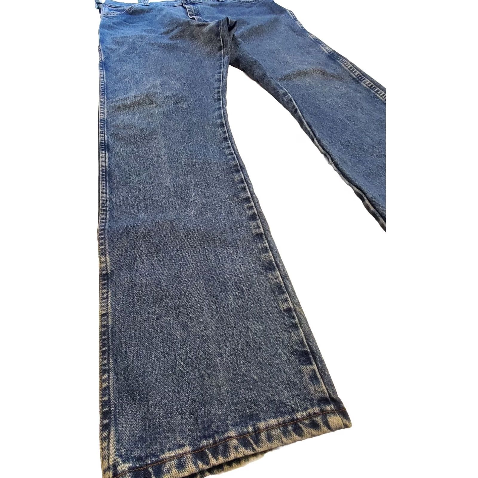 Wrangler VINTAGE Wrangler Jeans Mens 40x34 Western Cowboy Boot Cut 90s Blue Denim Size US 40 / EU 56 - 2 Thumbnail