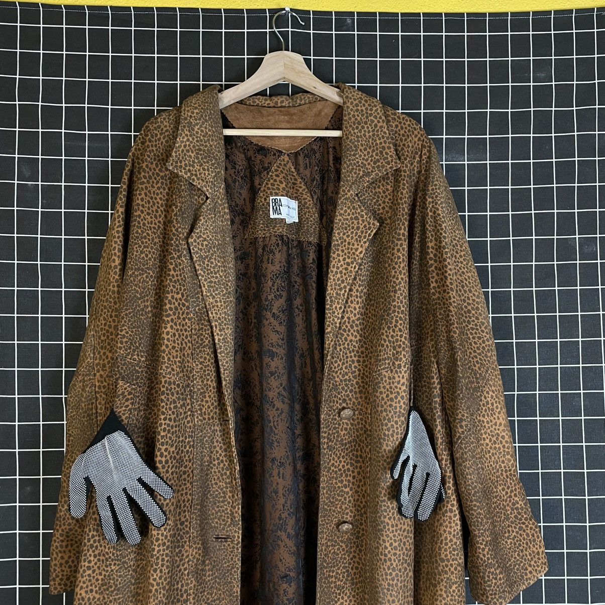 Genuine Leather ITALIAN DESIGNER BRA MA GENUINE LEATHER LEOPARD HEAVY JACKET Size US L / EU 52-54 / 3 - 5 Thumbnail