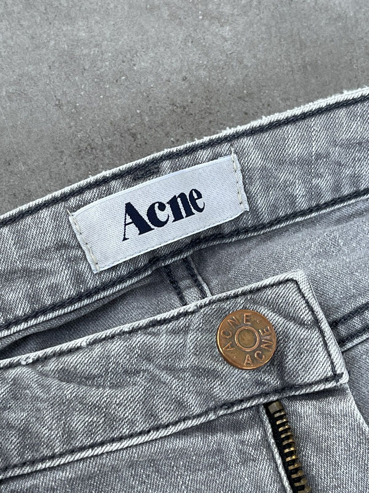 Acne Studios Acne Studios Flex/Zick Washed Gray Denim Pants Size US 31 - 18 Thumbnail